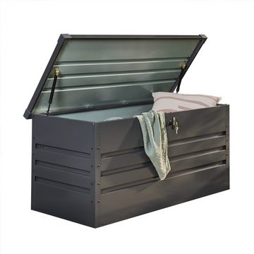 HOME DELUXE Aufbewahrungsbox MEGABOX XL 400L Metall, 400L Fassungsvermögen - M: 126 x 56 x 62 cm, Gartenbox