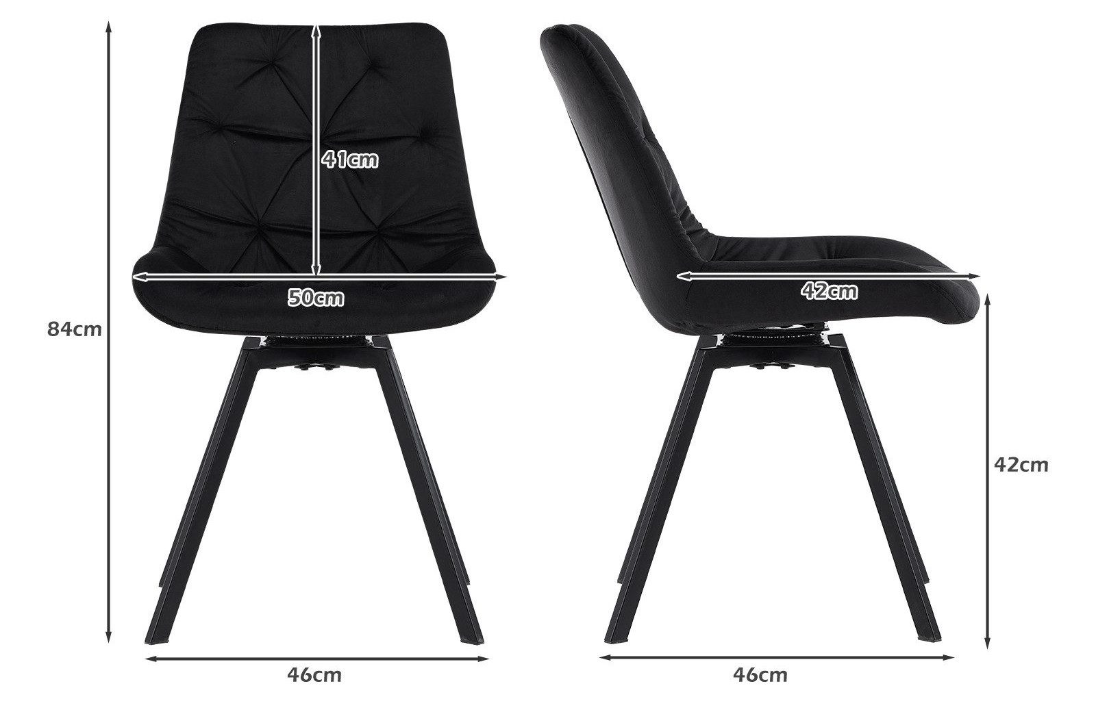 Ofcasa Esszimmerstuhl Samt-Drehstuhl (4er Set, 4 günstig online kaufen