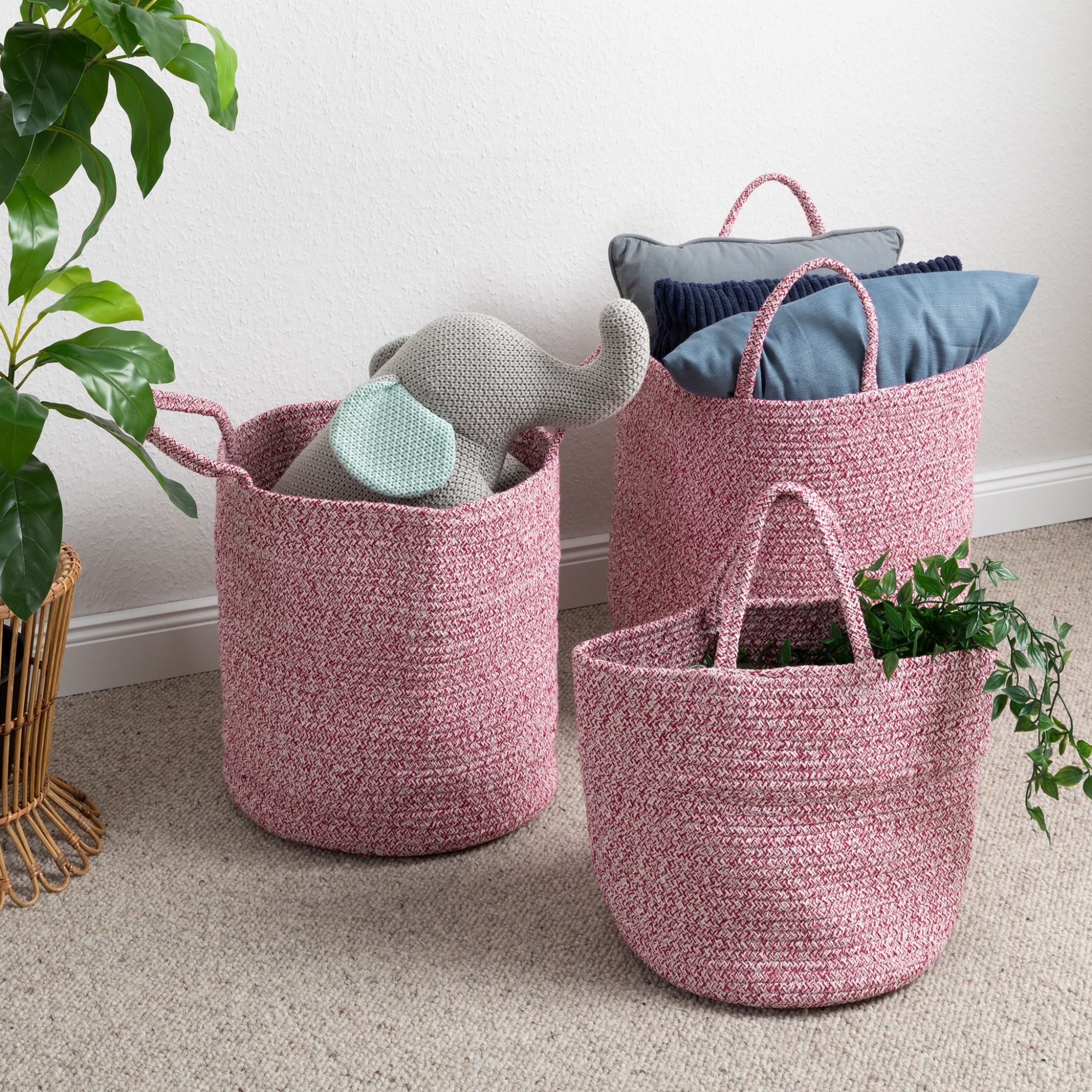 Steffensmeier Strandtasche Bali, Korb für Strand, Wäsche, Spielzeug, Deko, Aufbewahrung