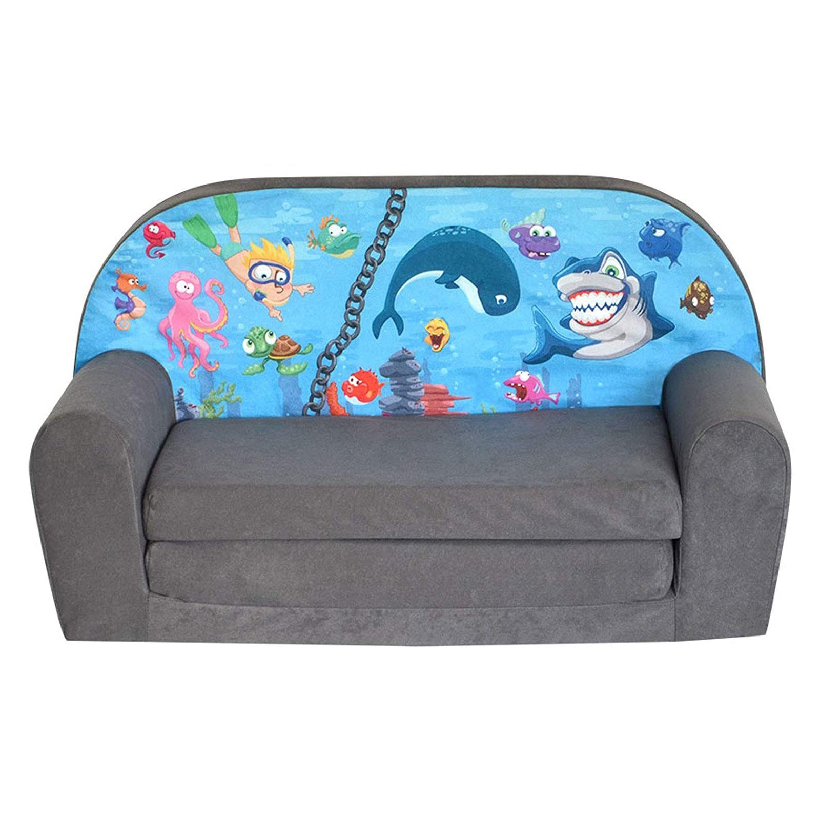 FORTISLINE Kindersitzgruppe Kindersofa "MINI" Kindercouch zum Aufklappen W386