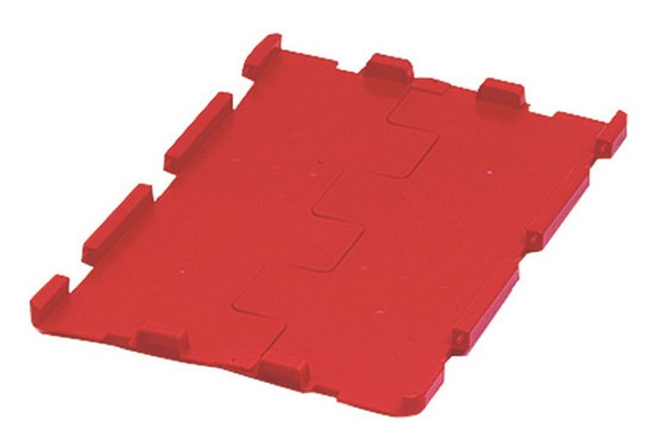 LA KA PE Stapelbox (4 Stück), Klappdeckel rot für VTK 600 (Pack a)