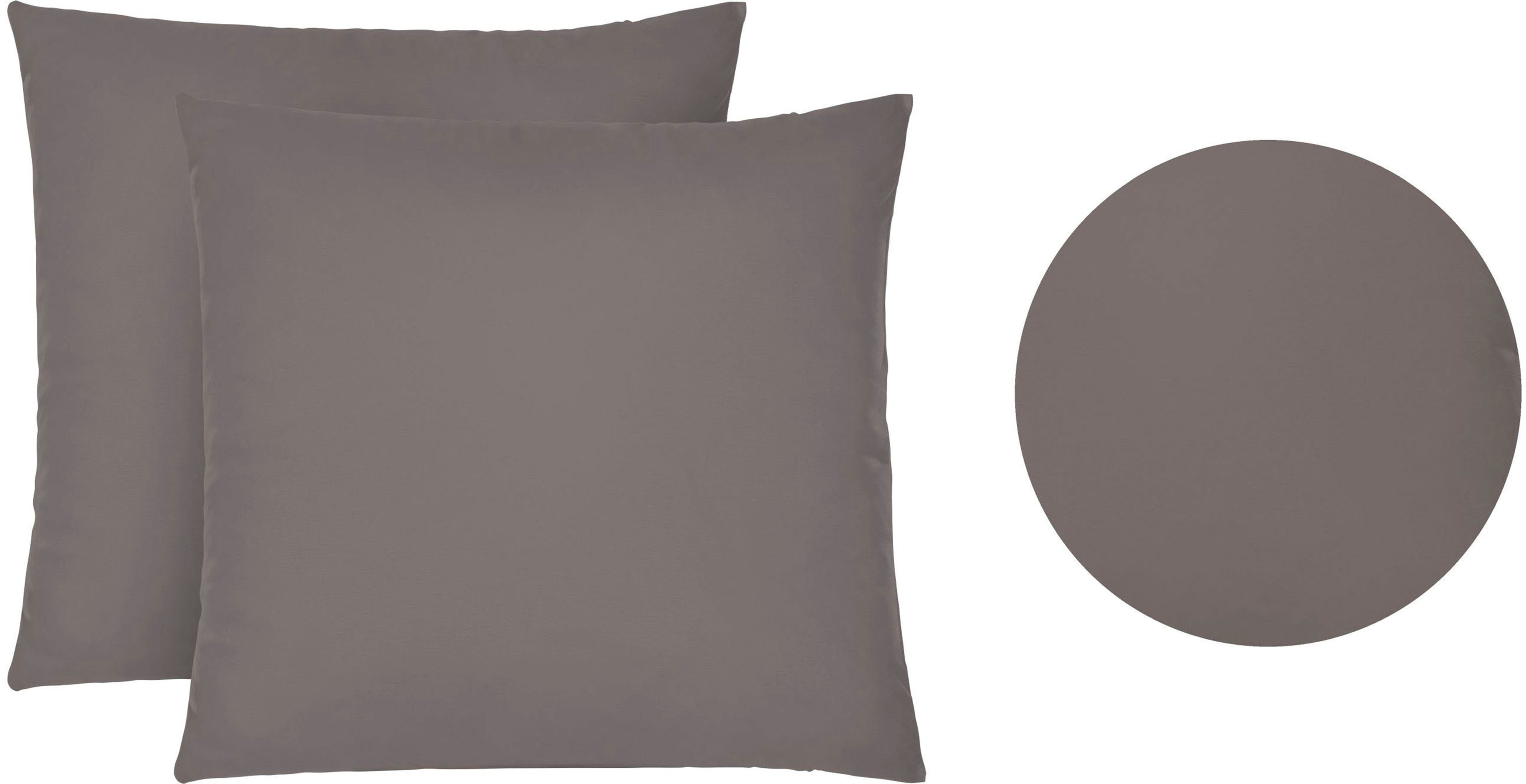 Biberna Kissenbezug Michi Feinjersey mit Reißverschluss, (2 Stück), verschiedene Größen, Feinjersey Kissenhülle aus 100% Baumwolle