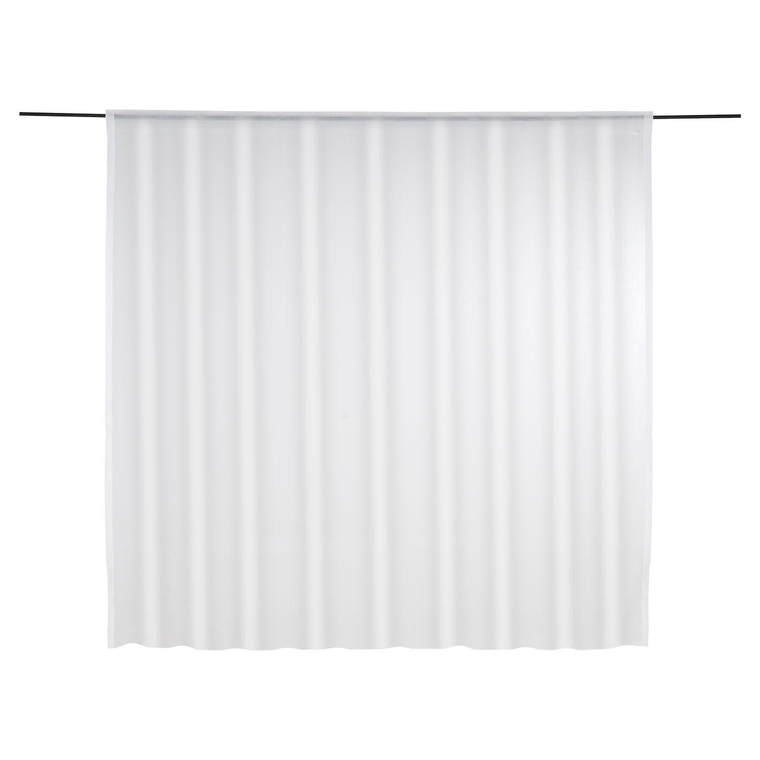 Verdi Gardine KIRELLA, 450 x 145 cm, Weiß, Polyester, Einfarbig (1 St), Stangendurchzug, Polyester
