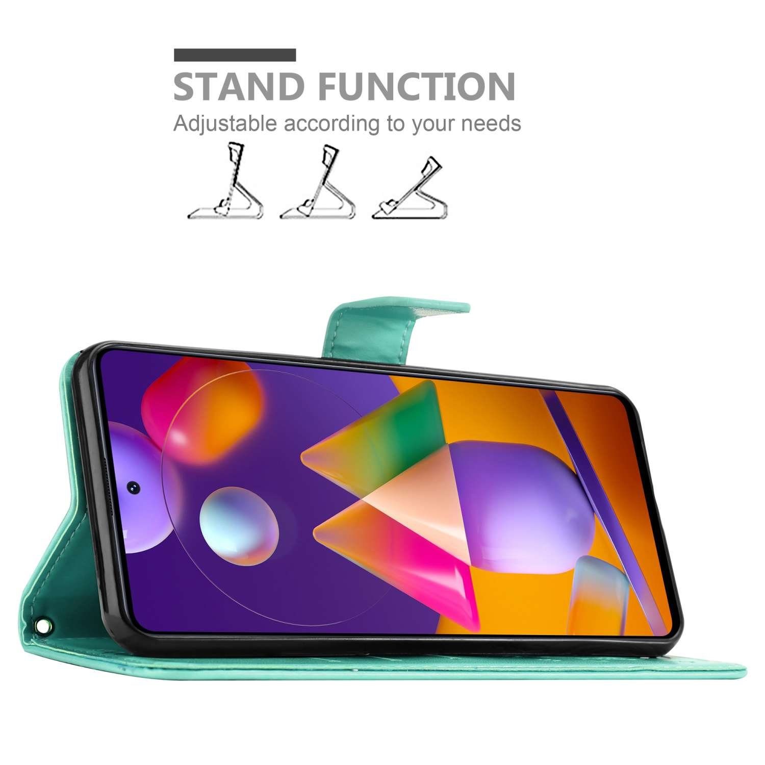 Cadorabo Handyhülle für Nothing Phone (1) Hülle Nothing Phone (1), Hülle Schutzhülle Blumen Flower mit Standfunktion Kartenfach Magnet