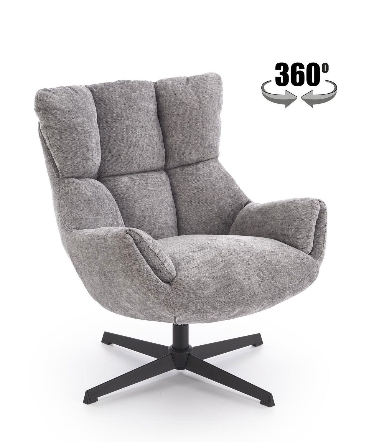 Lookway Drehsessel COZY 360° Polstersessel für Wohnzimmer, Breite: 72 cm
