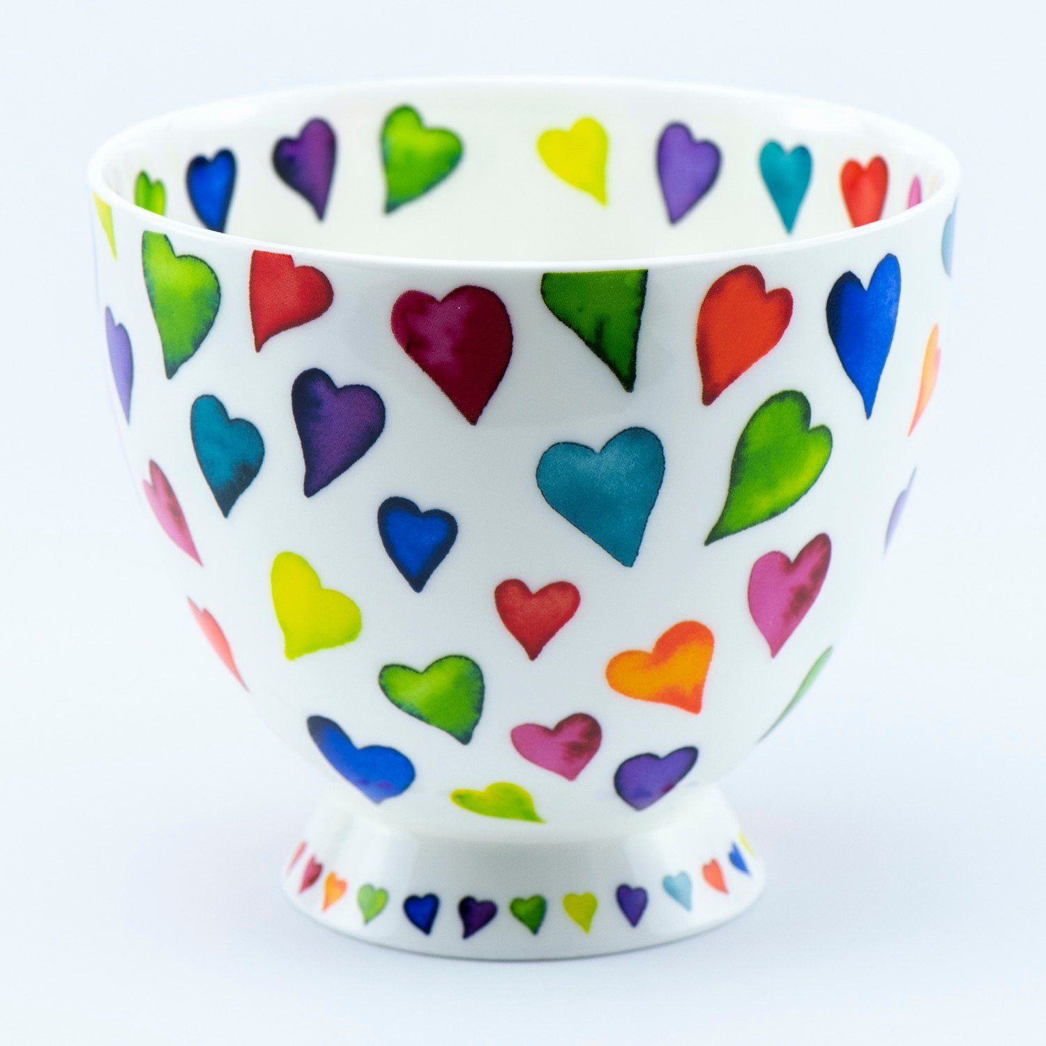 Dunoon Becher Skye Warm Hearts, Fine Bone China, Sammelbecher