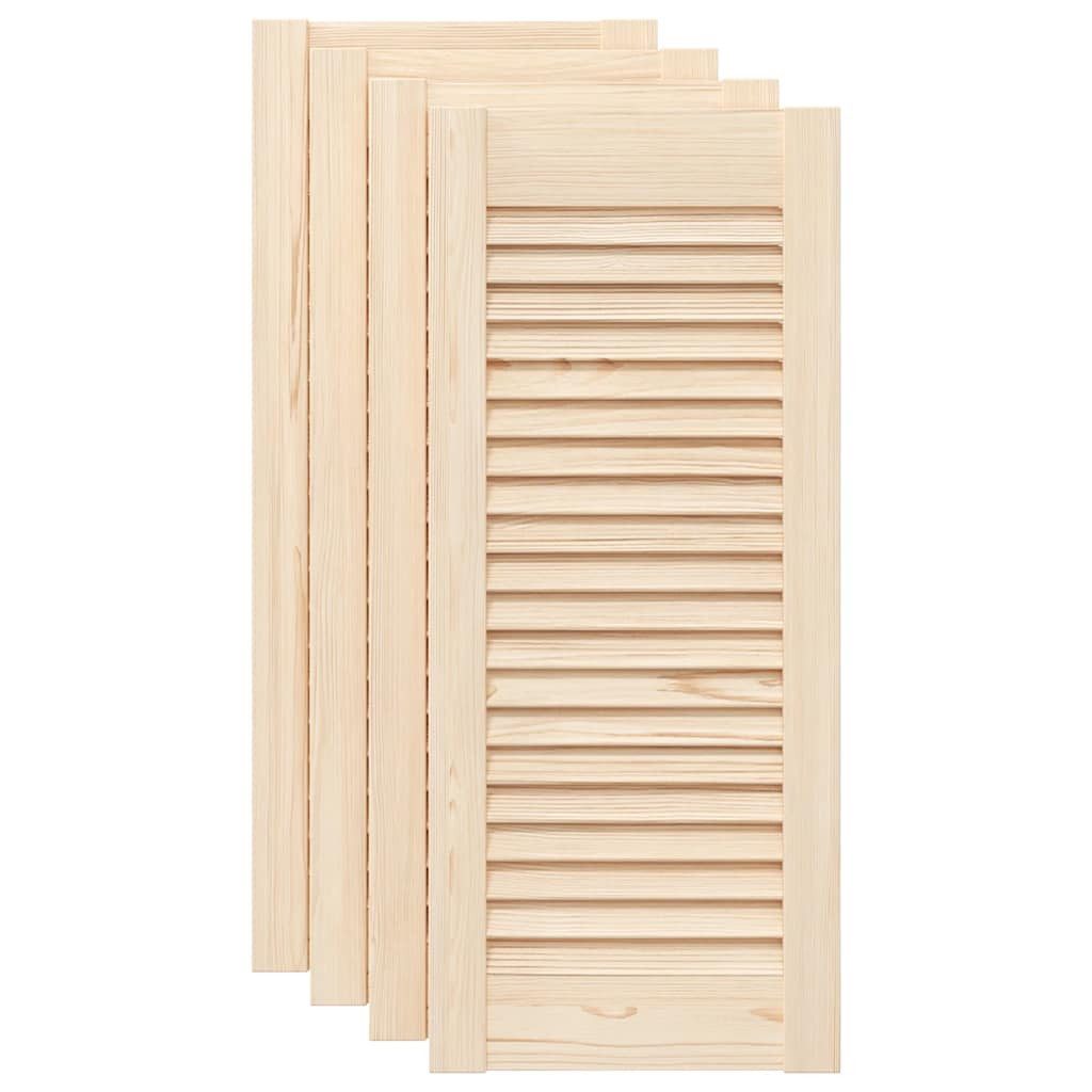 vidaXL Schranktür Schranktüren Lamellen-Design 4 Stk. 69x29,5cm Massivholz Kiefer (4 St)