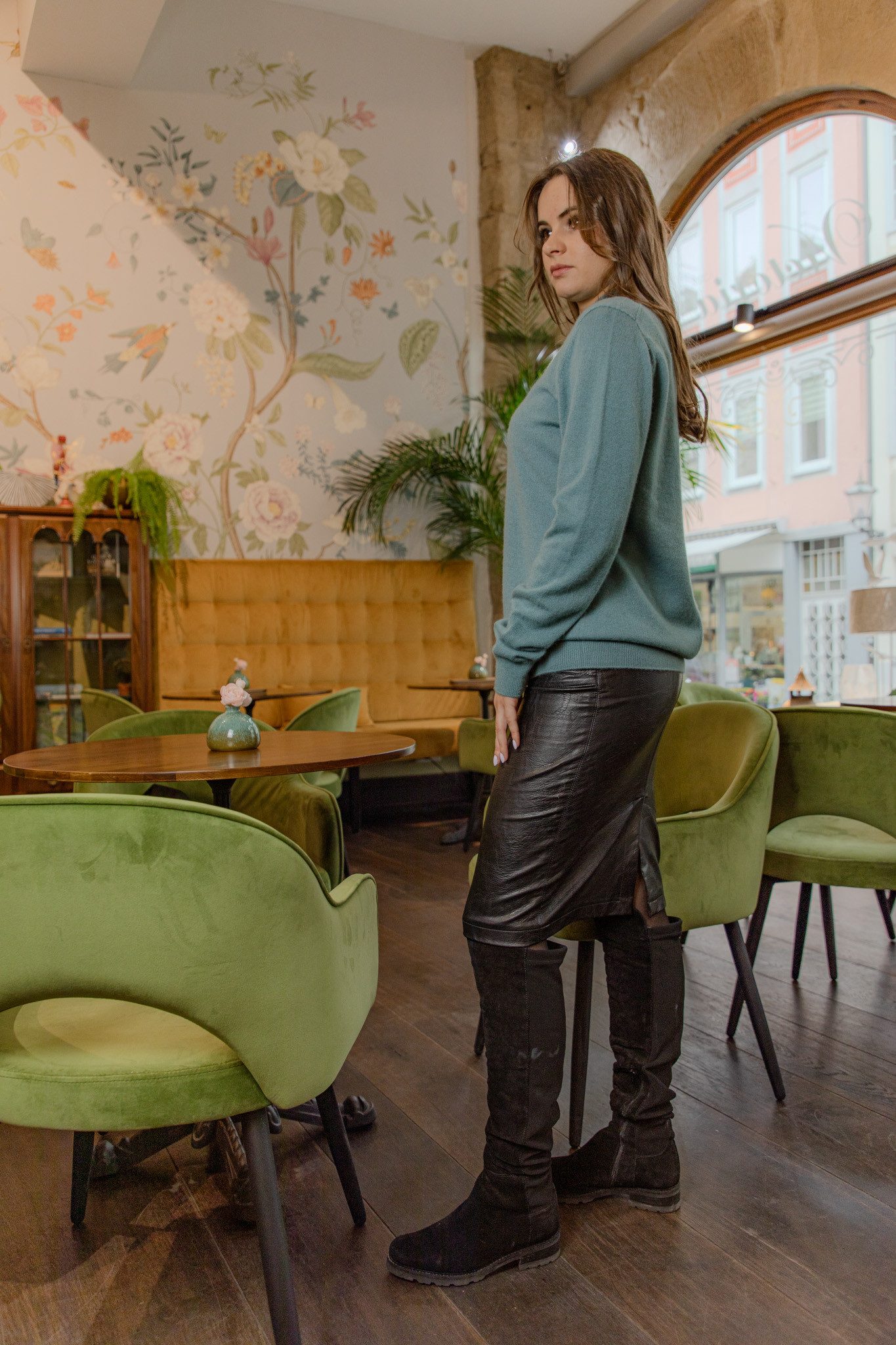 Ariun Kaschmirpullover Stillvoll mit Stehkragen günstig online kaufen