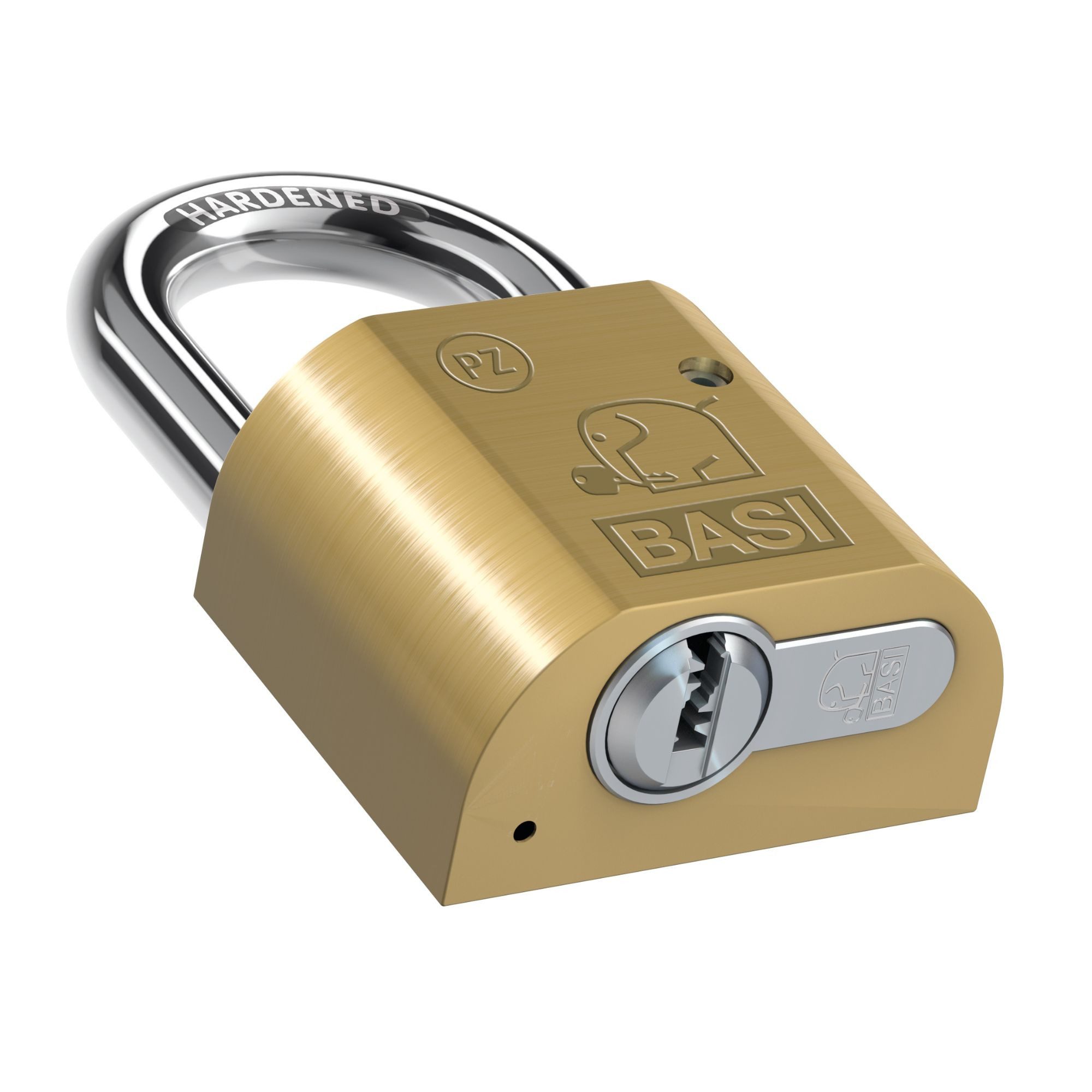 BASI Vorhängeschloss PZ-Vorhangschloss, (Spar-Set), mit Halbzylinder 5 Schlüssel, B50mm, Bügelhöhe 40 mm, Stahlbügel