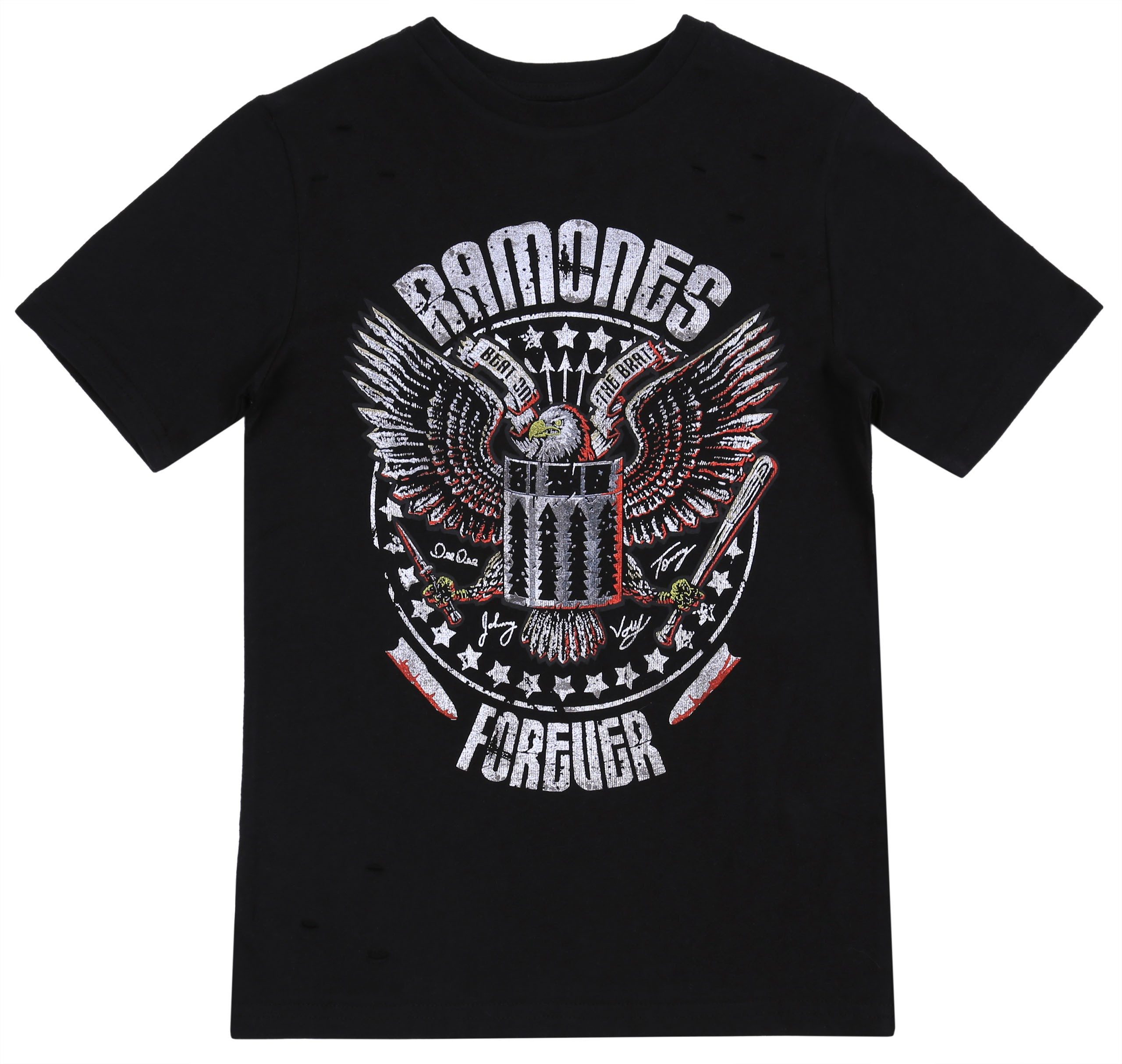 Kurzarmbluse Schwarzes T-Shirt Ramones Bravado 8-9 Jahre