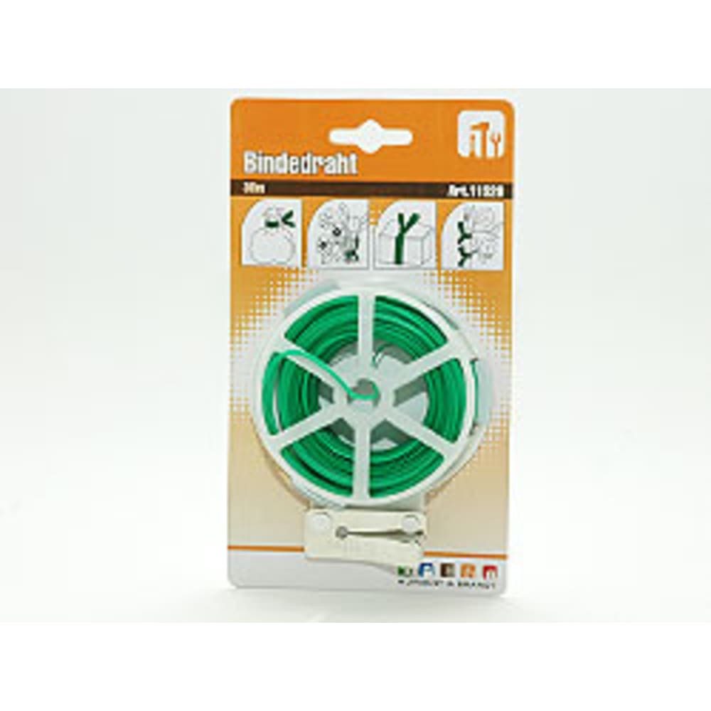 Rankhilfe Bindedraht grün 30 m, dünner Draht kunstsoffummantelt