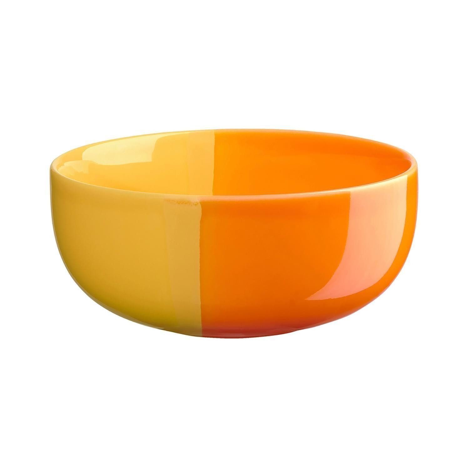ASA SELECTION Müslischale Schale JOY, Ø 11 cm, Orange, Gelb, Porzellan, (1-tlg), spülmaschinengeeignet