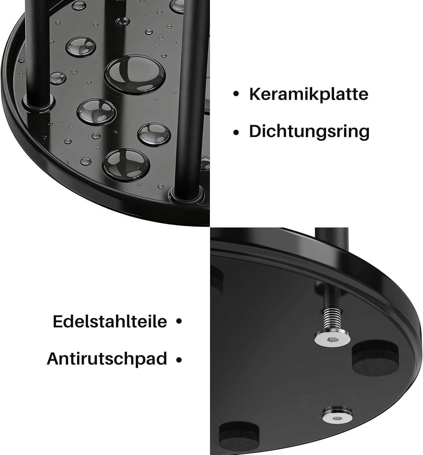 FELIXLEO Bierflaschenhalter Flaschenhalter SodaStream Keramik Abtropfständer 5 Flaschen, (1-St) – Bild 5 von 5