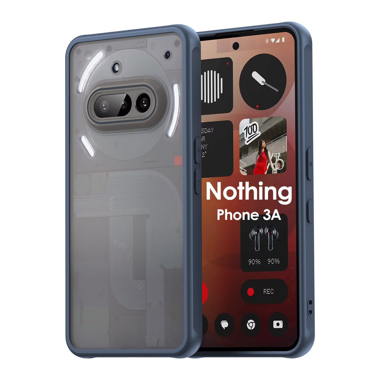 betterfon Handyhülle für Nothing Phone Matt Stoßfest Schutzhülle Back cover, Stoßdämpfendes TPU schützt vor Stürzen und Kratzern