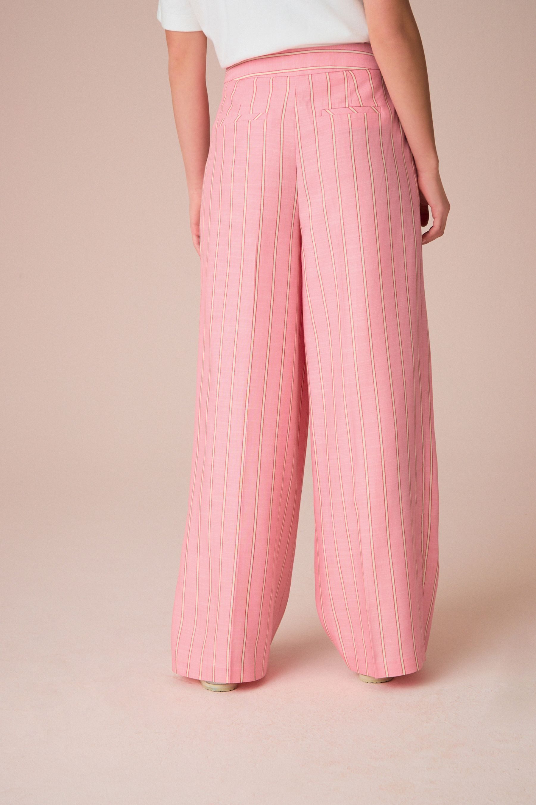 Next Palazzohose Hose mit weitem Bein und breitem Streifenmuster (1-tlg) günstig online kaufen
