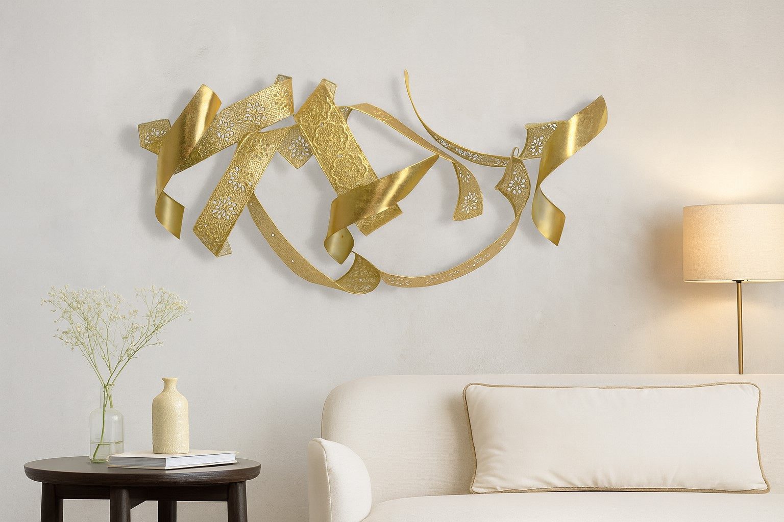 moebel-direkt-online Wanddekoobjekt Unterschiedliche Oberflächenstrukturen, goldfarben