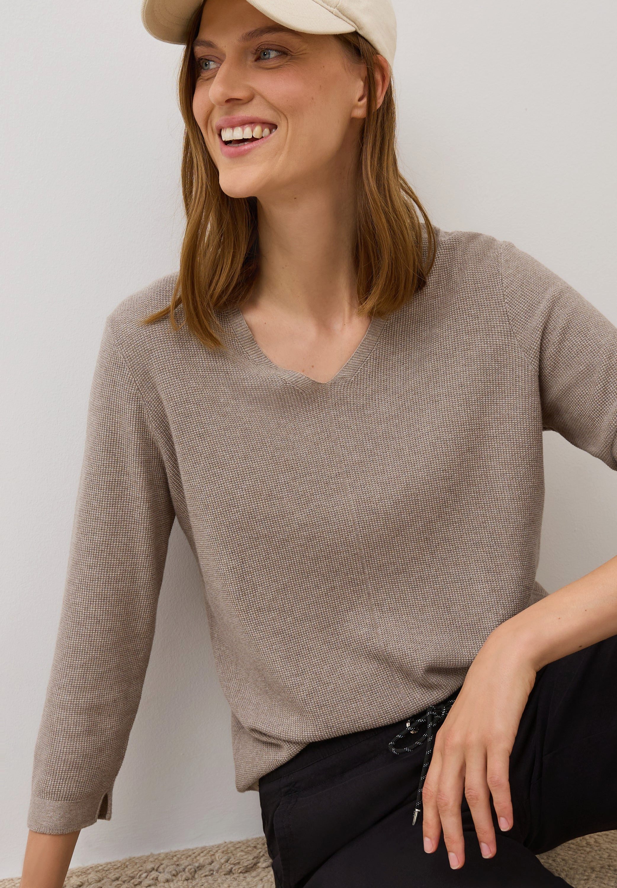 CECIL Strickpullover mit V-Ausschnitt günstig online kaufen
