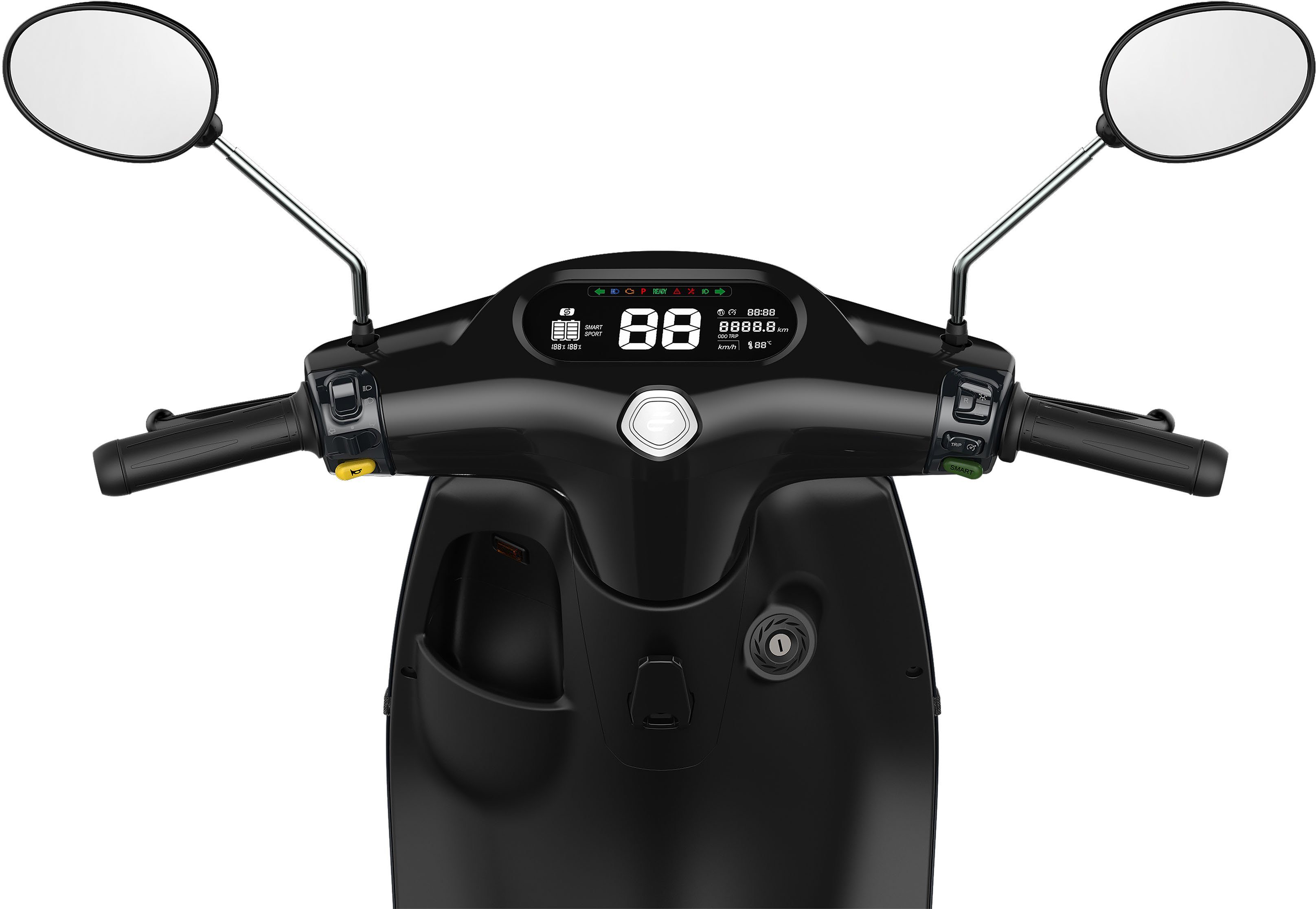 E-Motorroller SAXXX silberfarben E2S, 45 Ecooter km/h