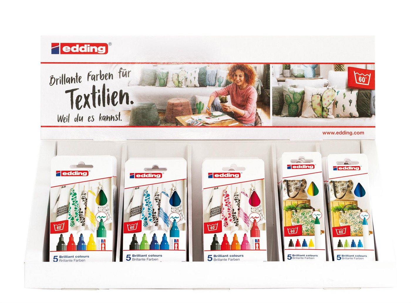 Thumbnail - edding Textilmarker Edding Textilmarker Display 52355 Textilmarker Sets