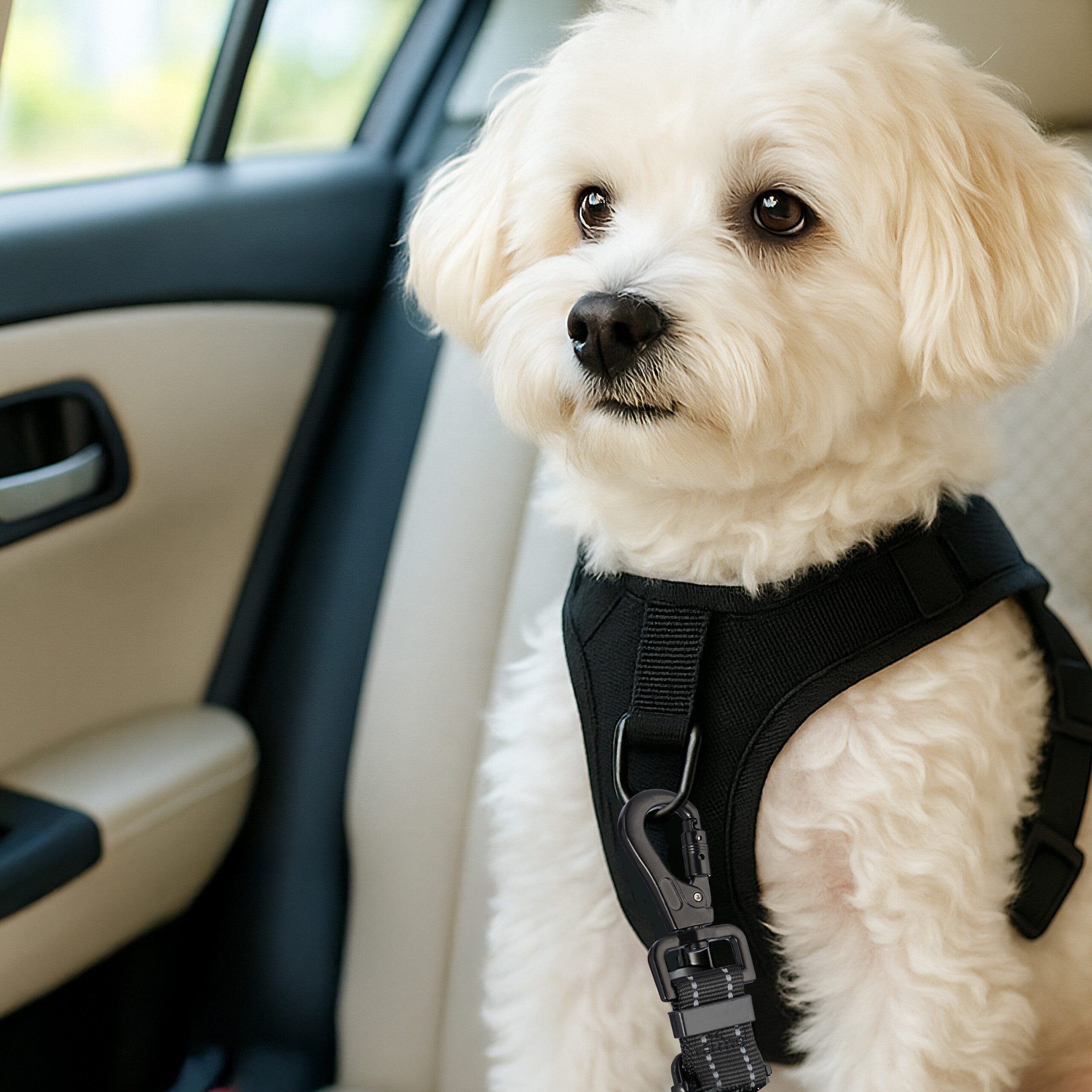 relaxdays Autohundegeschirr Verstellbarer Hundegurt für Auto, Kunststoff