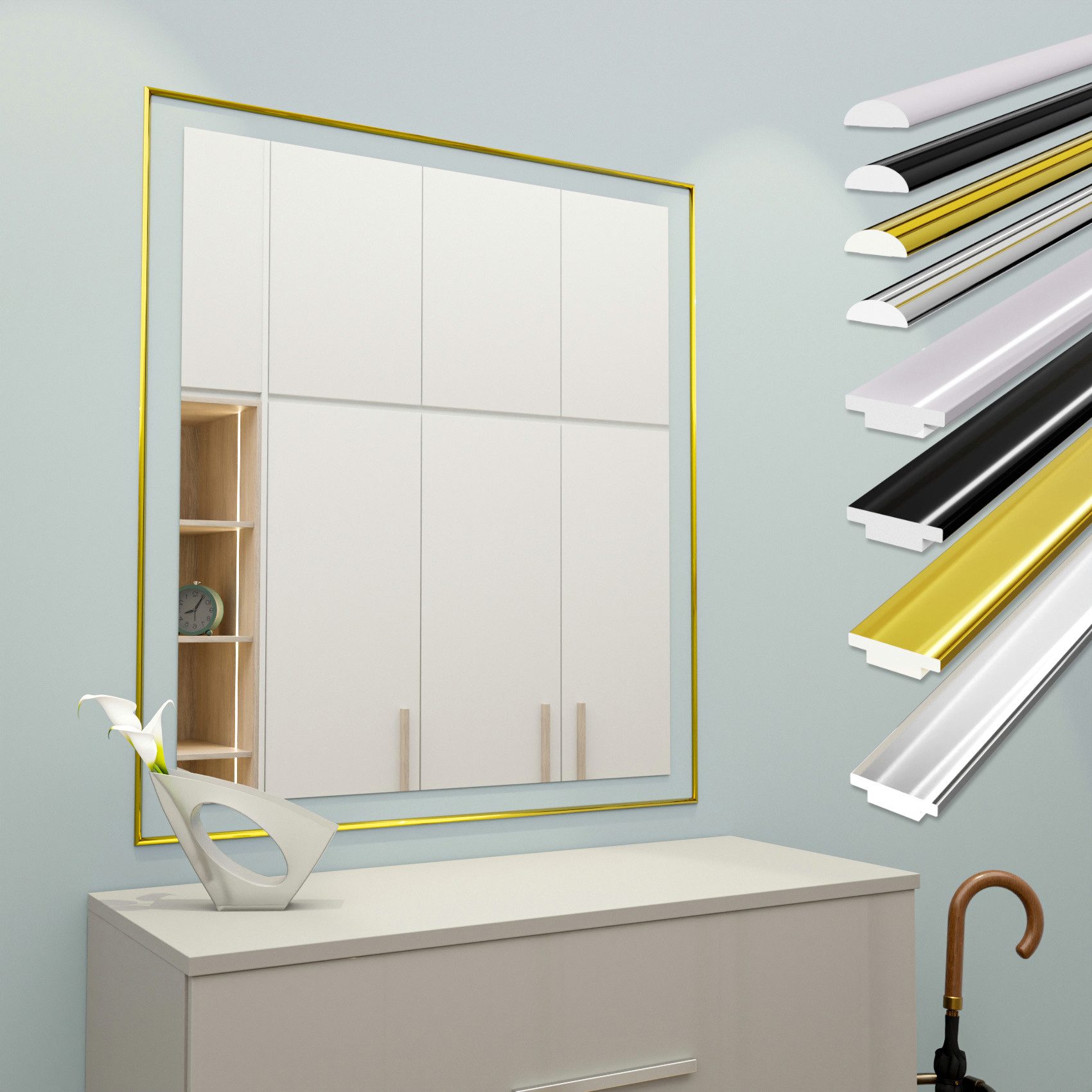 Hexim Zierleiste D1-G, 3M Randleiste - Modell D1, Selbstklebende Zierleiste günstig online kaufen