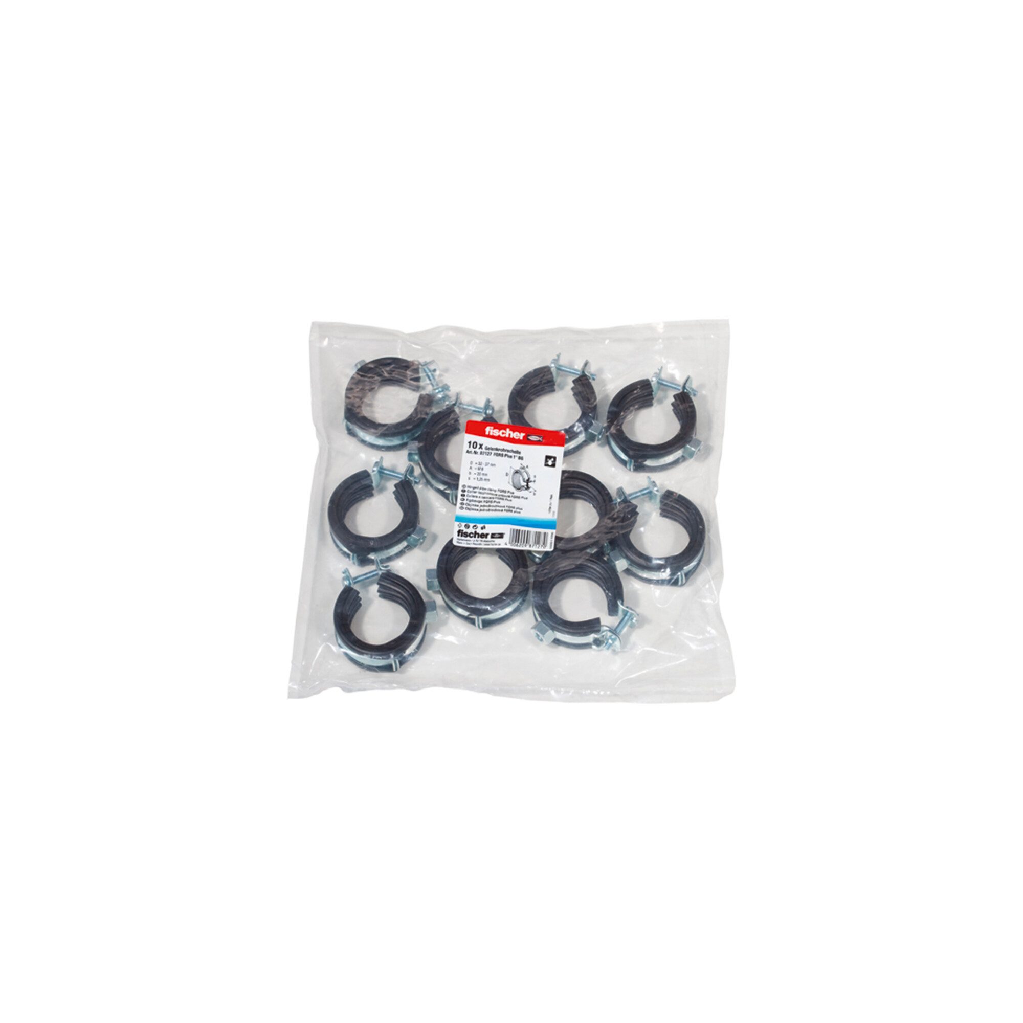 fischer Rohrschelle fischer Gelenkrohrschelle FGRS Plus 1" B (20) 5 Stk