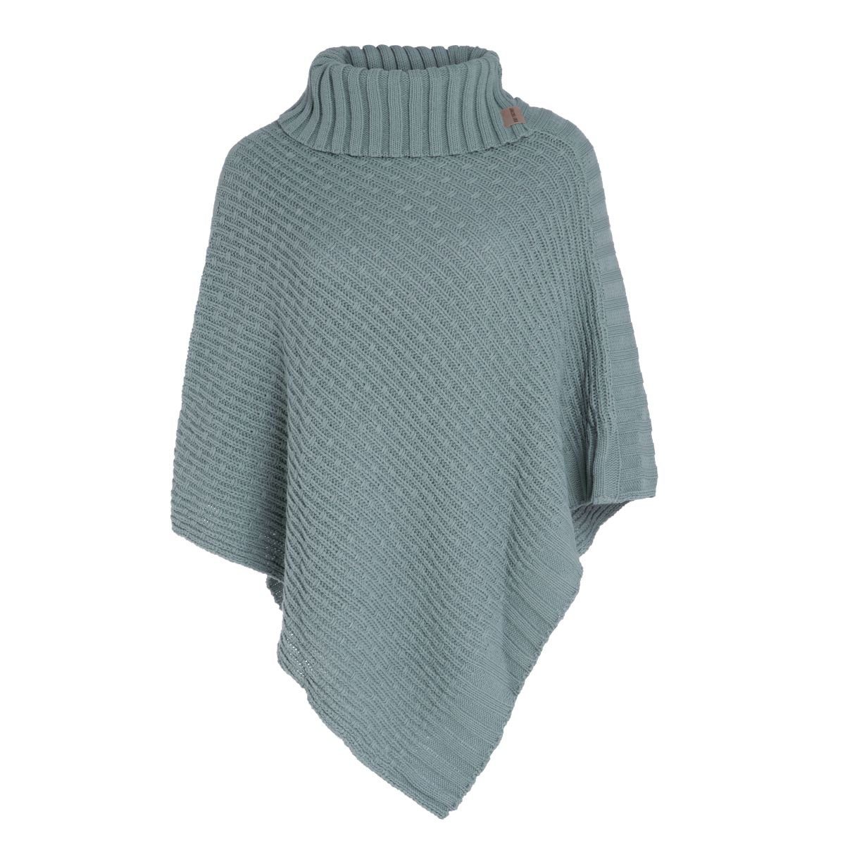 Knit Factory Strickponcho Nicky Пончо One Size Glatt Stonegreen (1-tlg) modern Strickware Strickartikel Poncho