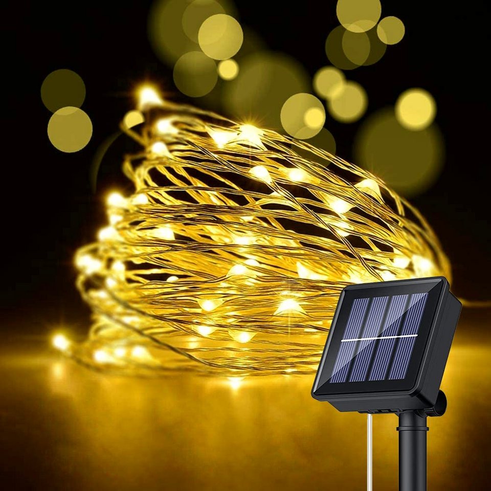 20 LED Solar Lampions Lichterkette Party Beleuchtung für Außen Garten Outdoor