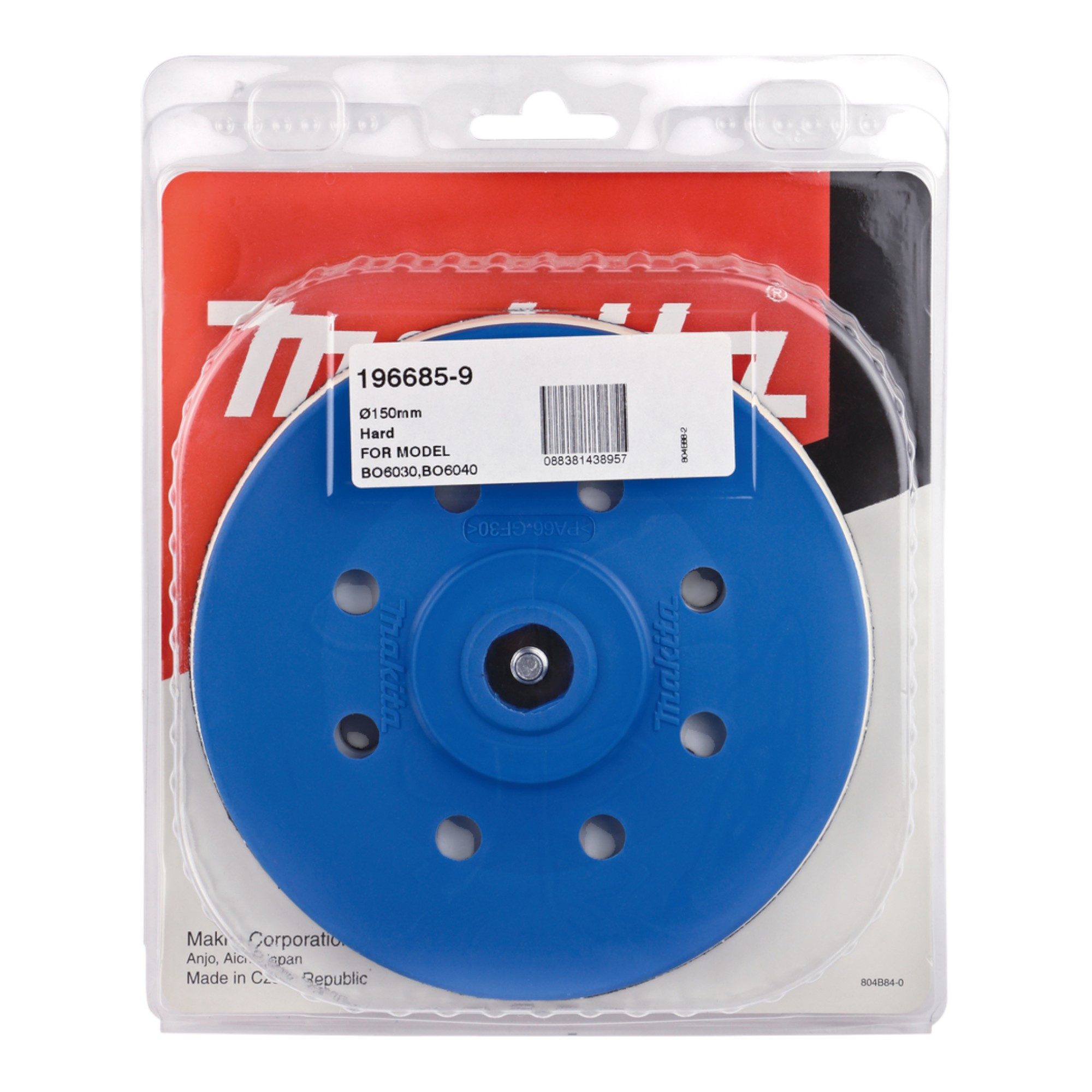 Makita Schleifteller Schleifteller 150 mm Hart Klett (196685-9) für Exzenterschleifer
