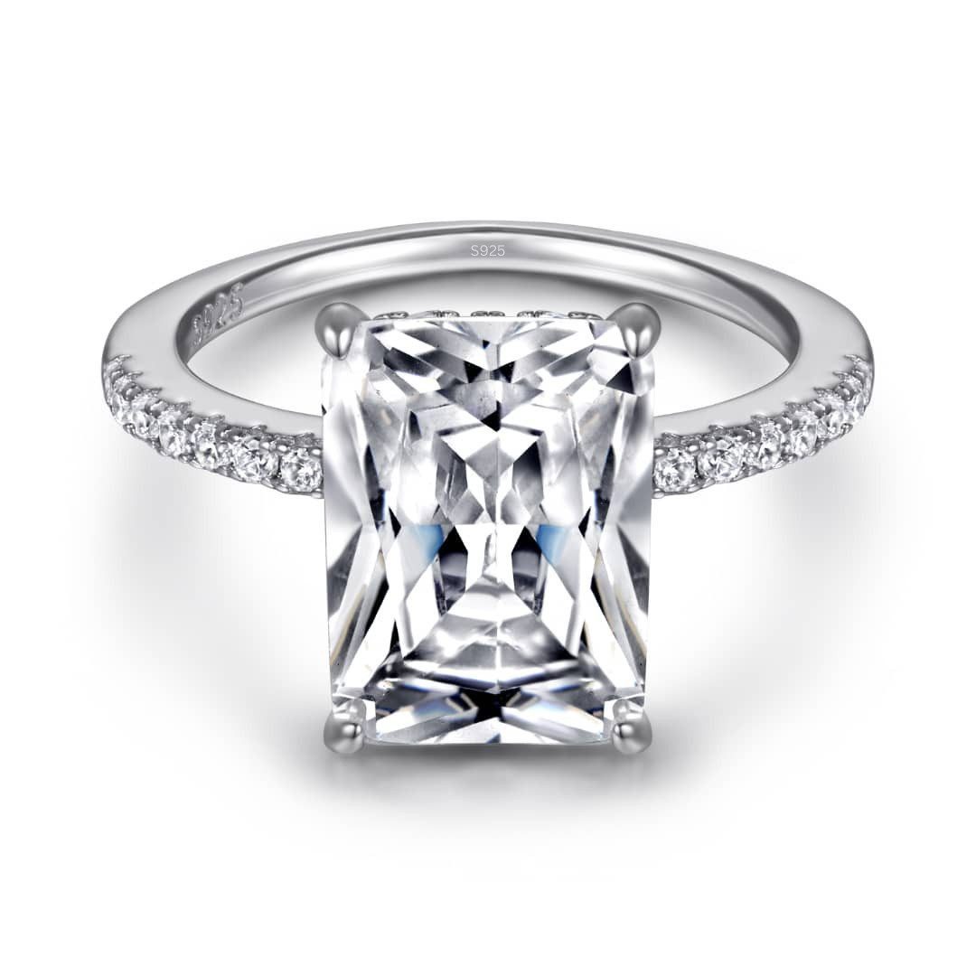 Lisandra Scott Silberring Luxuriöser Baguette 925 Sterling Silber Ring mit Steinen Profischliff, Luxus in Perfektion – Funkelnd. Edel & Unvergesslich