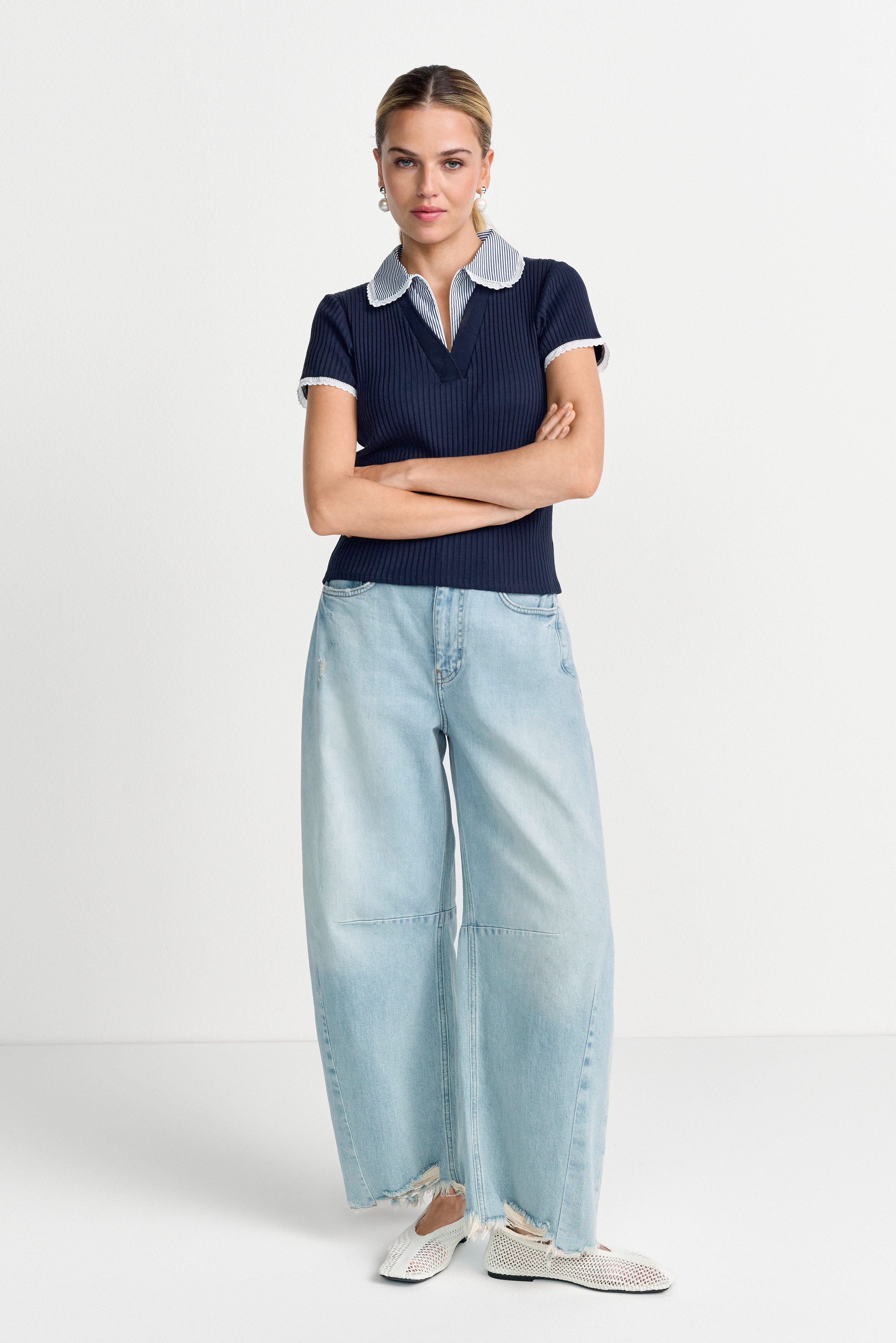 RICHROYAL Poloshirt im Lagen-Look, Shirt mit V-Ausschnitt und integriertem günstig online kaufen