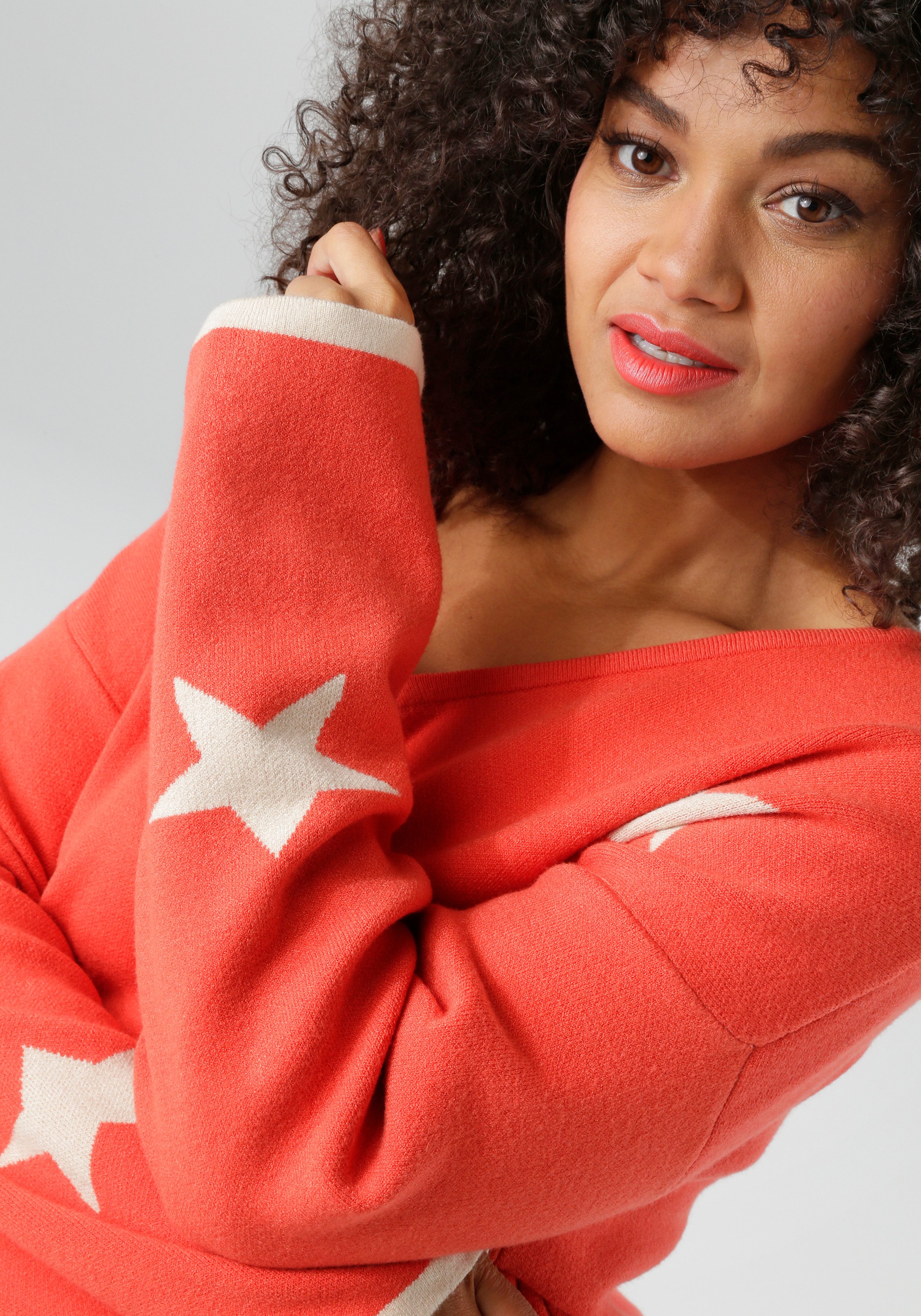 Aniston PLUS Strickpullover Vokuhila - hinten etwas länger geschnitten