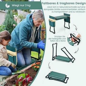 COSTWAY Kniebank Gartenhocker klappbar, für Gartenarbeit, bis 150kg belastbar