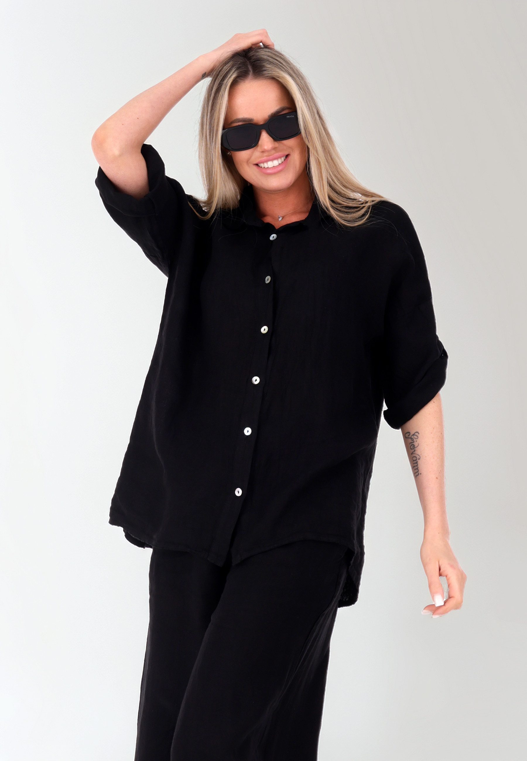 YC Fashion & Style Longbluse mit Krempelärmeln – One Size (34–42) günstig online kaufen