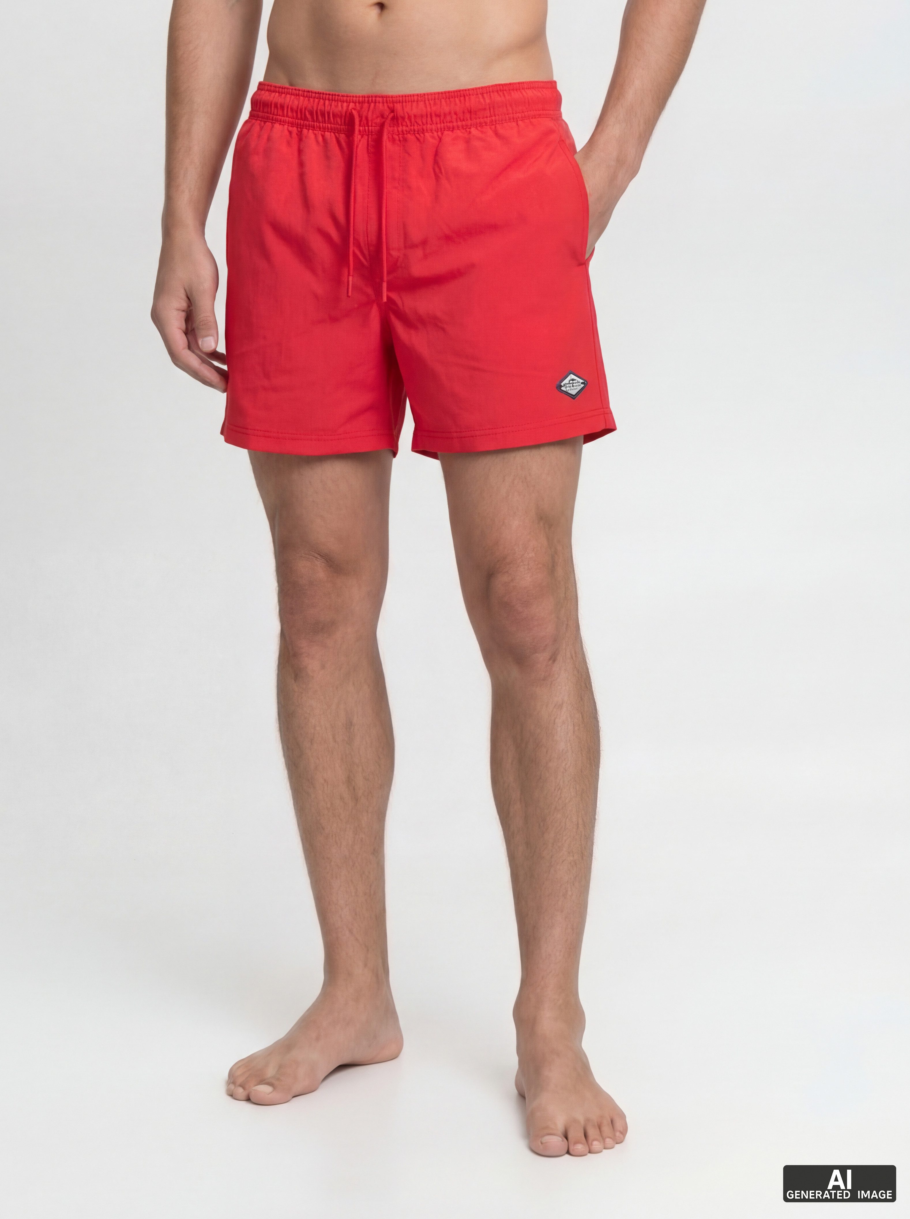 Jack & Jones Badeshorts JPSTMAUI TROPIC SOLID SWIM SHORTS SN Kunstfaser, normal geschnitten
