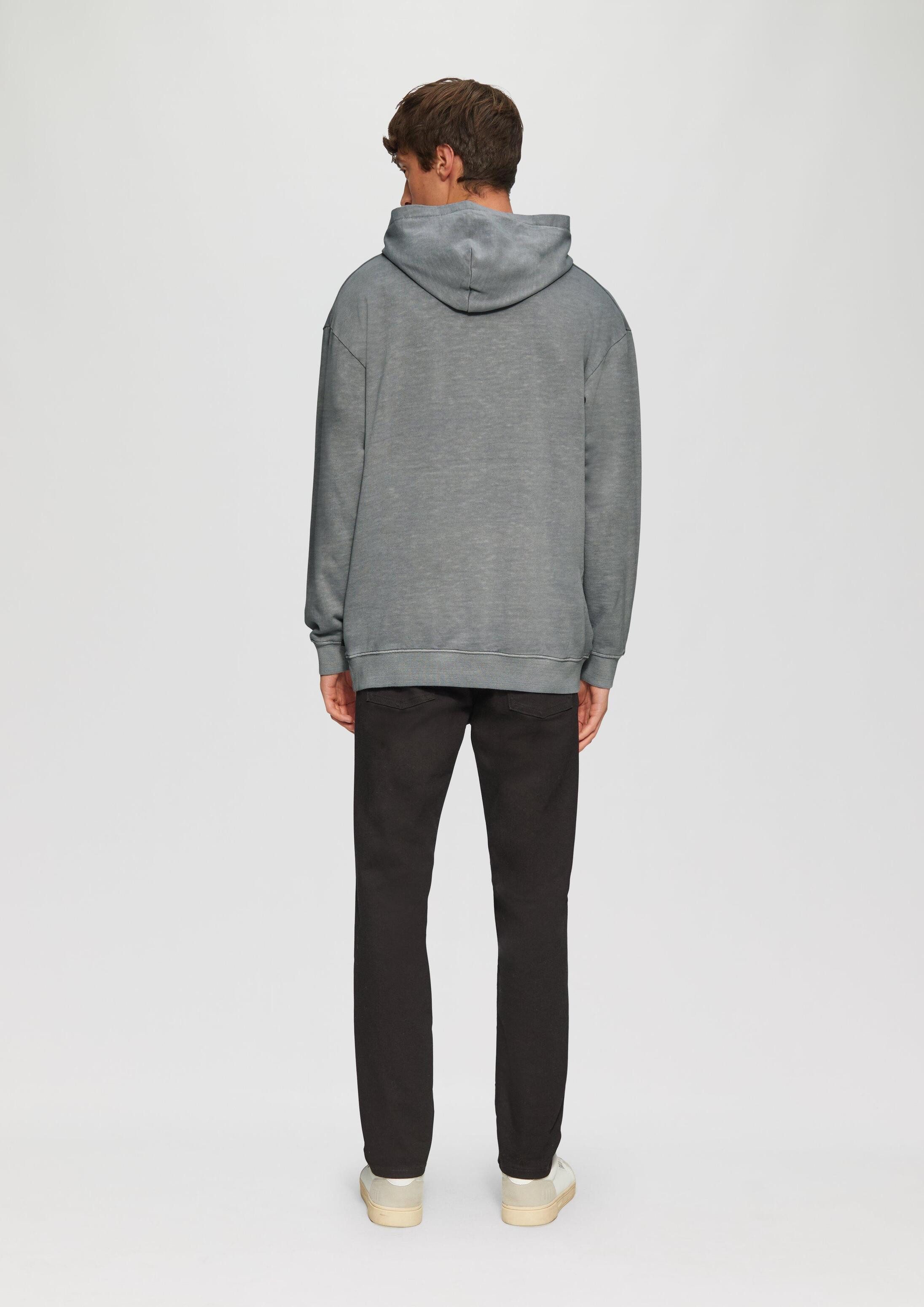 s.Oliver Sweatshirt Sweatshirt Hoodie mit Flammgarn-Struktur im Relaxed Fit