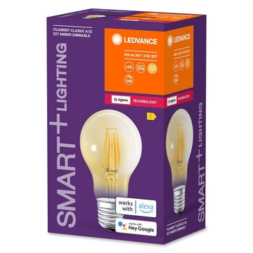 Ledvance LED-Leuchtmittel Smart+ Classic A55, E27, Warmweiß, dimmbar, Smart+ Zigbee