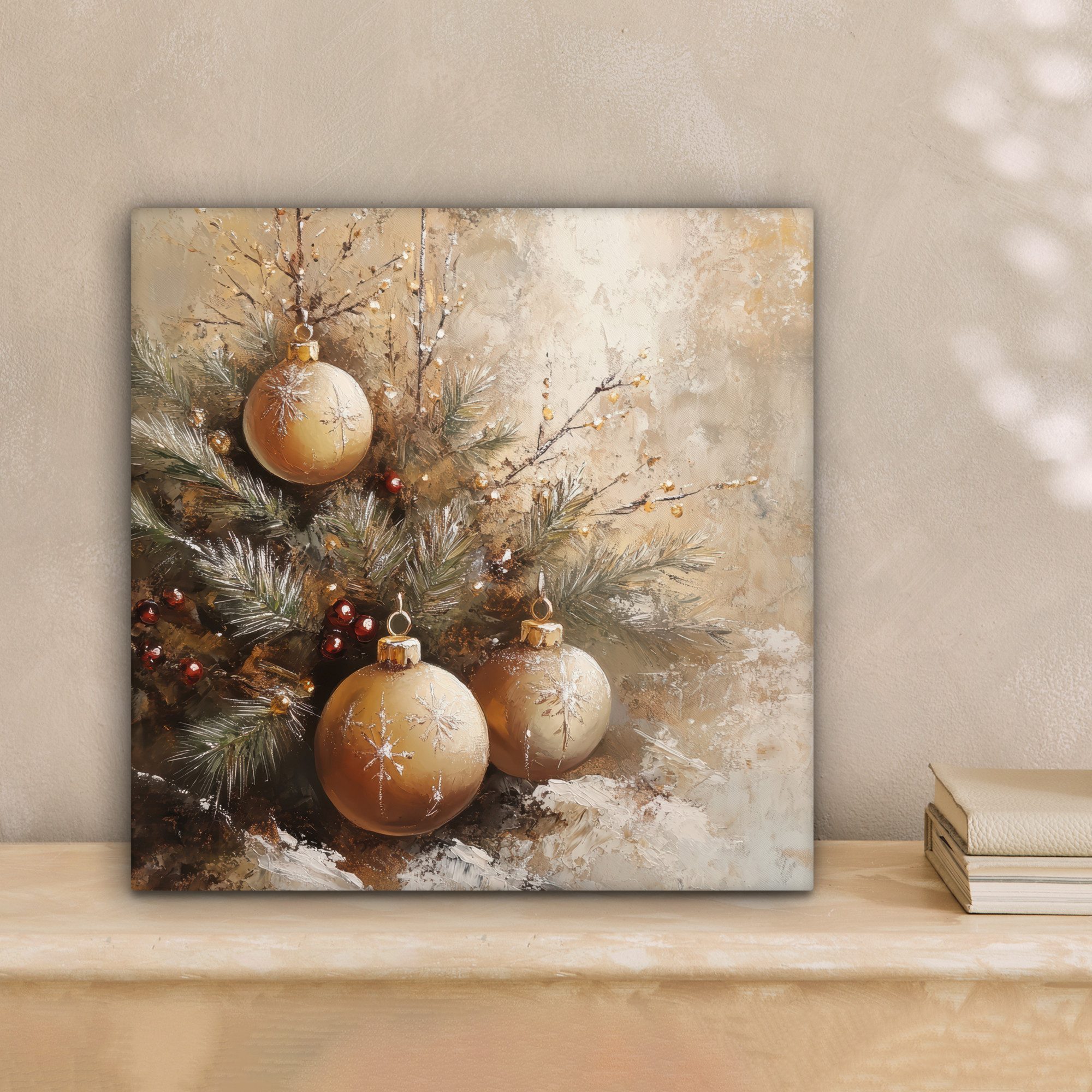 OneMillionCanvasses® Leinwandbild Weihnachten - Kugeln - günstig online kaufen
