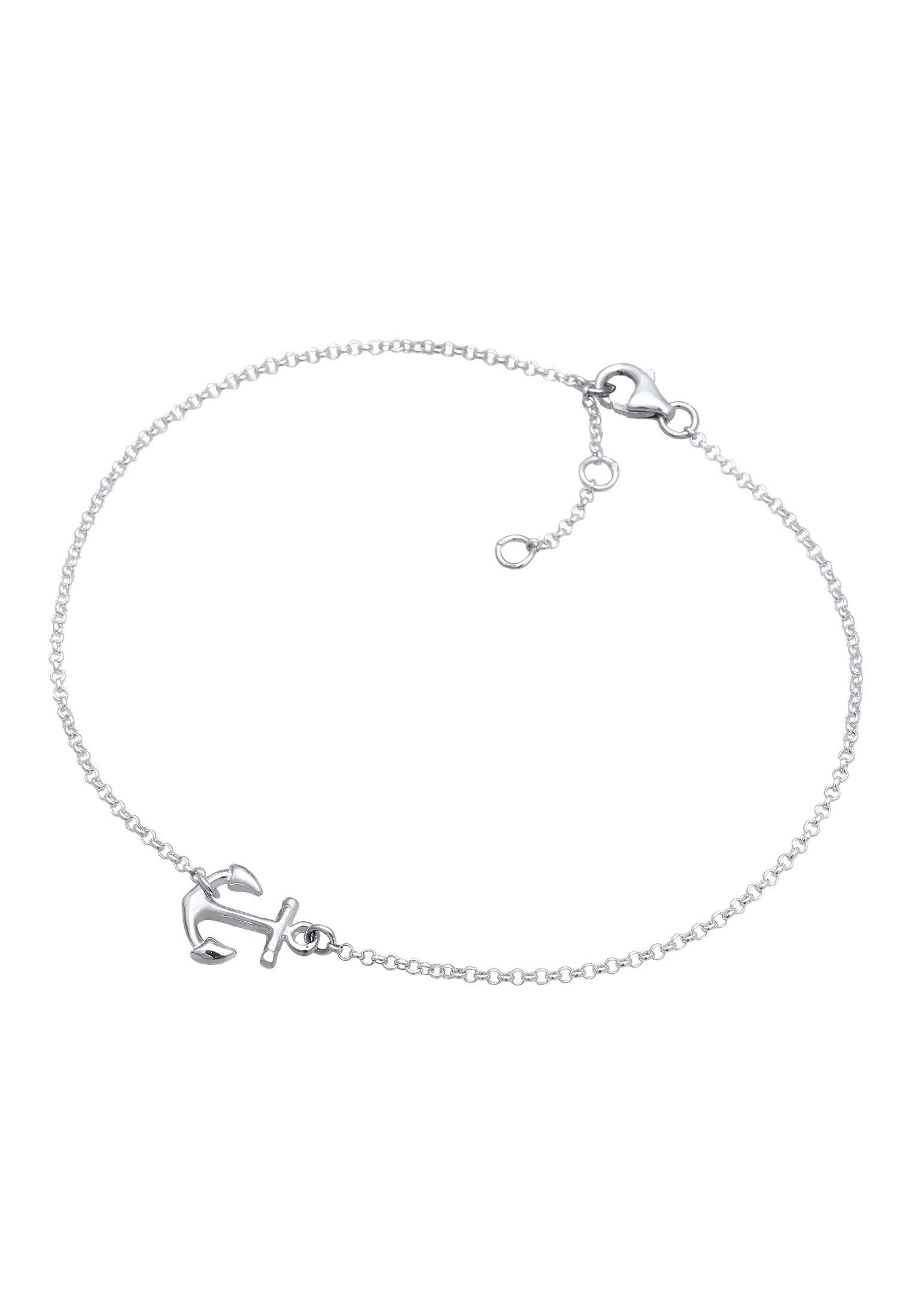 Elli Fußkette Anker Symbol Maritim 925 Silber, Anker