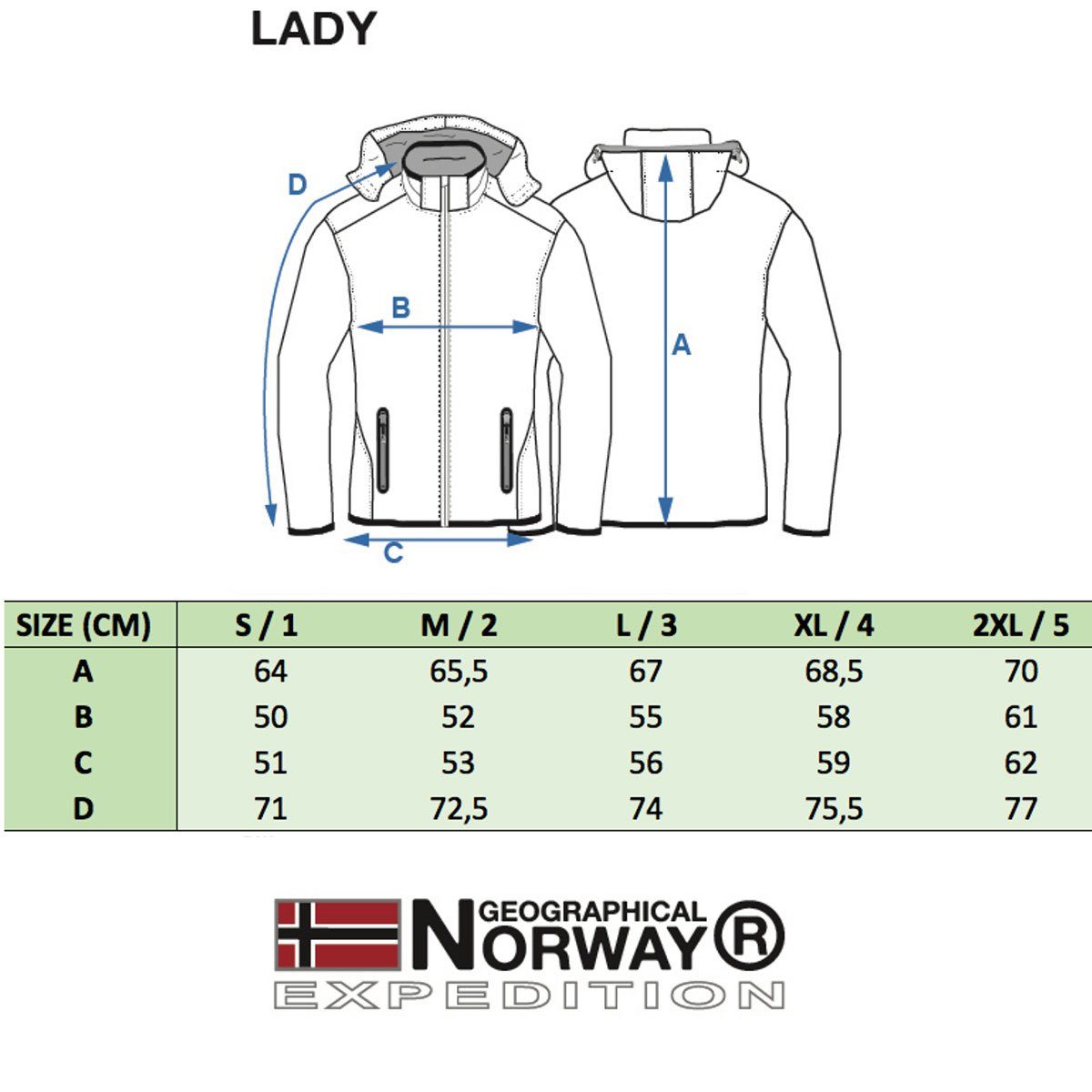 Outdoor Geographical Kapuze Norway (1-St) - Damen bareine mit Softshelljacke navy 01 Jacke