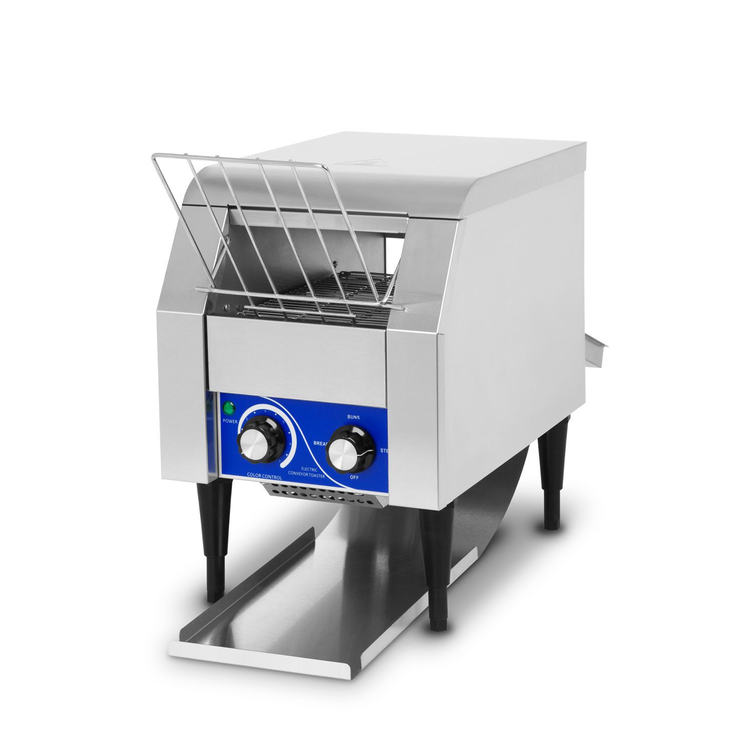 Toaster mit Laufband aus Edelstahl 230V Gastro Profi für Toast und Burger Buns