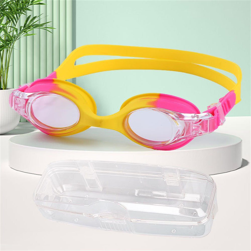 Dsen Schwimmbrille Brillenetui mit Schwimmbrille für Kinde,Anti-UV-Schwimmbrille