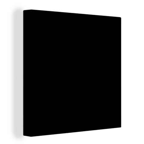 OneMillionCanvasses® Leinwandbild Schwarz - Muster - Innen - Massiv - Schwarz - Dunkel, (1 St), Leinwand Bilder für Wohnzimmer Schlafzimmer