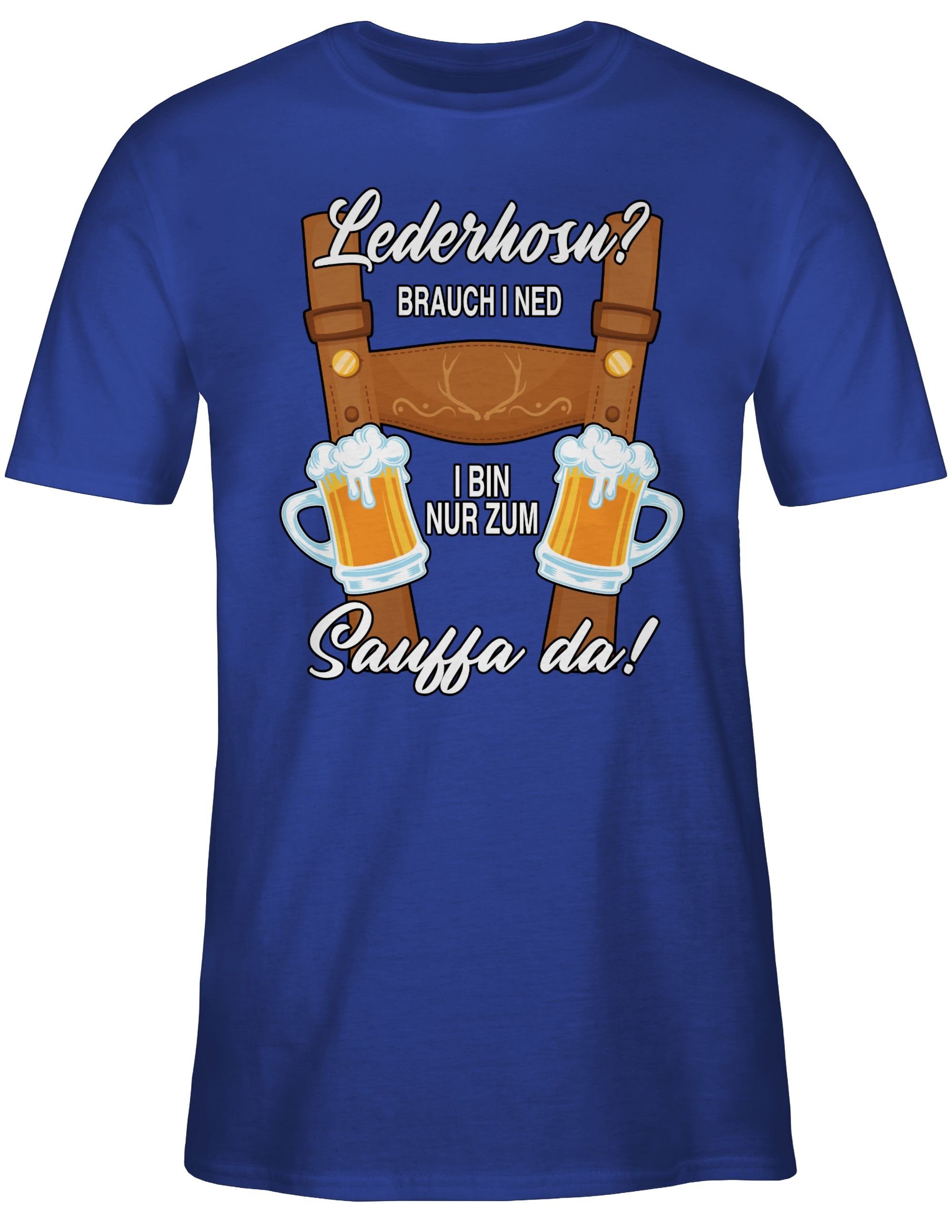 Oktoberfest Lederhose Royalblau Herren T-Shirt für 03 Outfit Mode Trachten Shirtracer Sauffa Lausbub