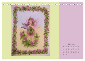 CALVENDO Wandkalender Blumen Elfen (Tischkalender 2024 DIN A5 quer), CALVENDO Monatskalender