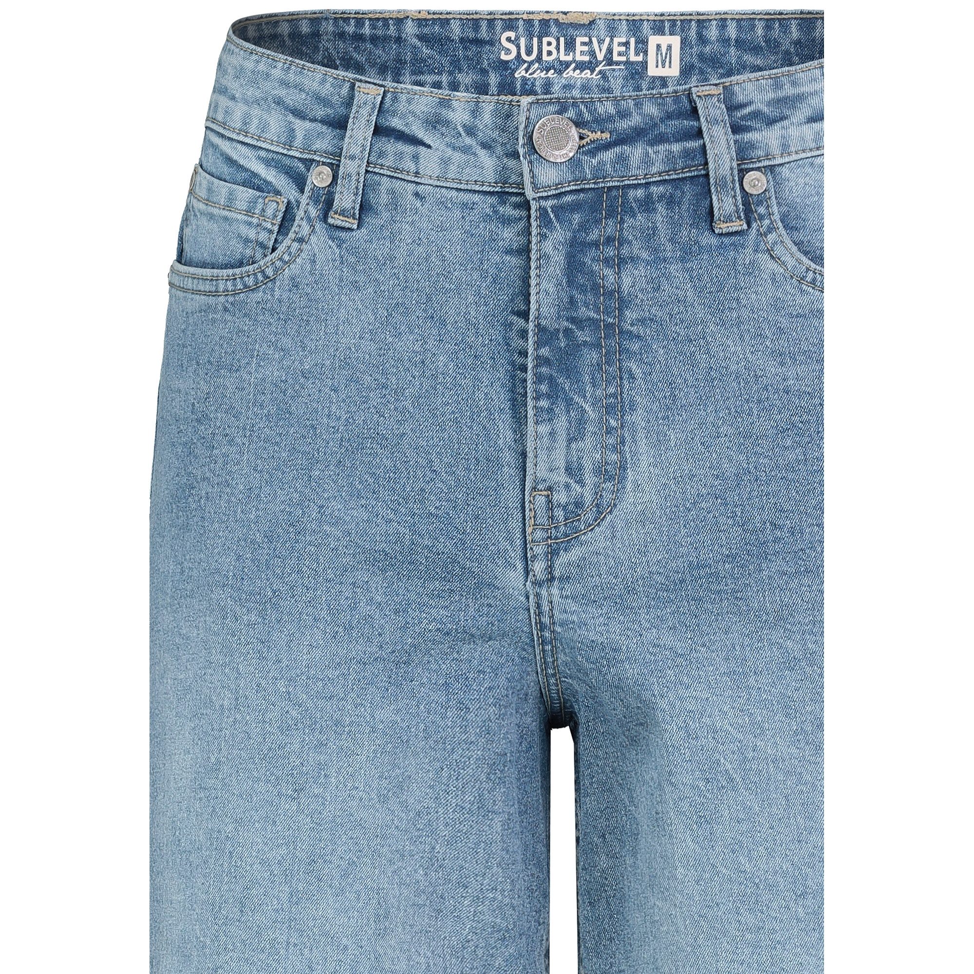 SUBLEVEL Weite Jeans Damen Jeans High Waist weiter Schnitt bequem und dehnbar – Bild 4 von 5
