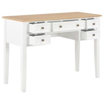vidaXL Schreibtisch Schreibtisch Weiß 109,5 x 45 x 77,5 cm Holz