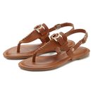 Vivance by Lascana Sommerschuh, Zehentrenner Sandale, Pantolette mit Schmuckelement VEGAN