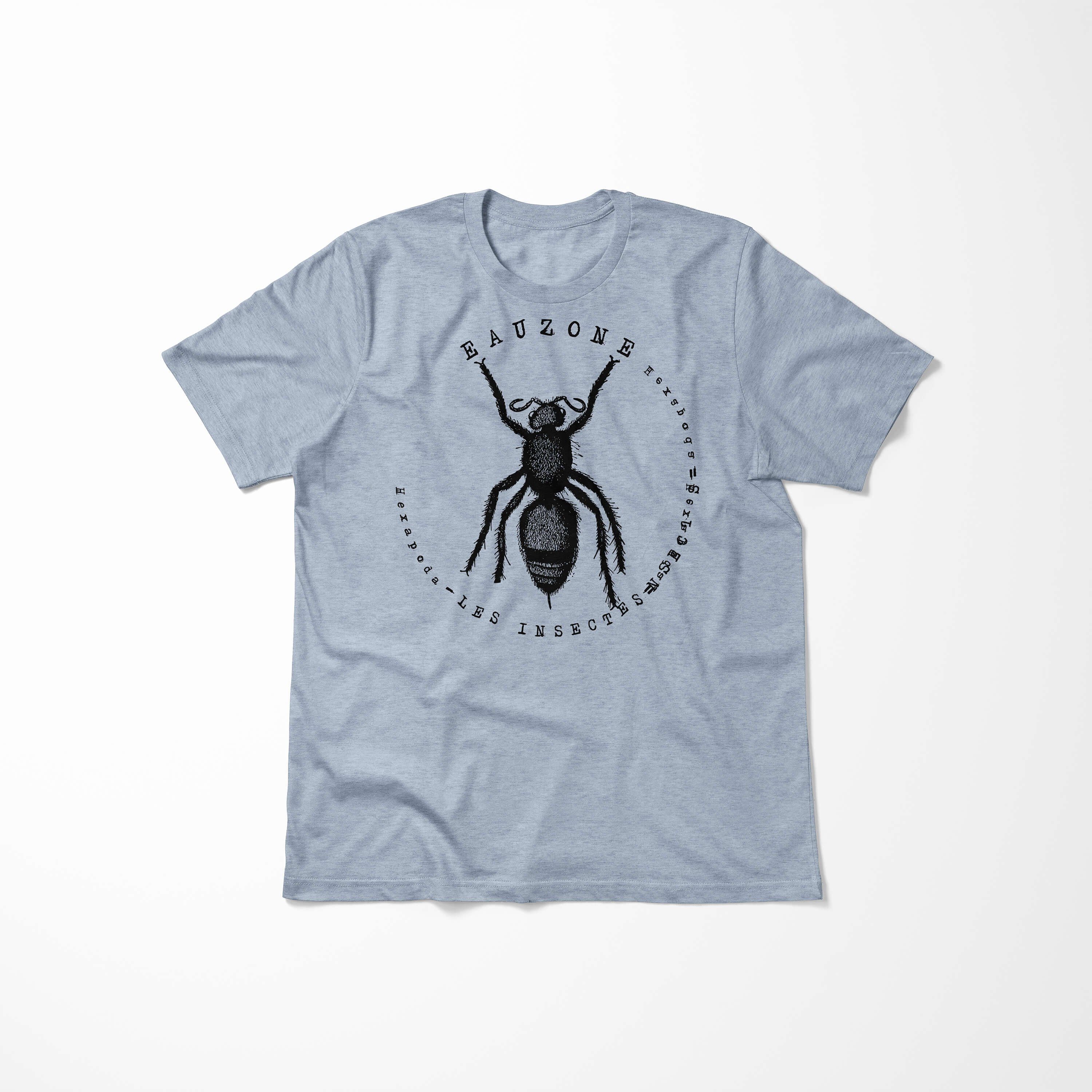T-Shirt Denim Hexapoda Art Sinus Ant Velvet T-Shirt Herren Stonewash