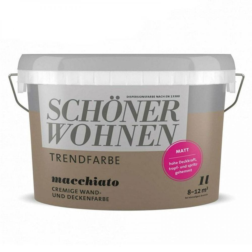 SCHÖNER WOHNEN FARBE Wandfarbe SW Trend Wandfarbe matt 1,0L macchiato 8524